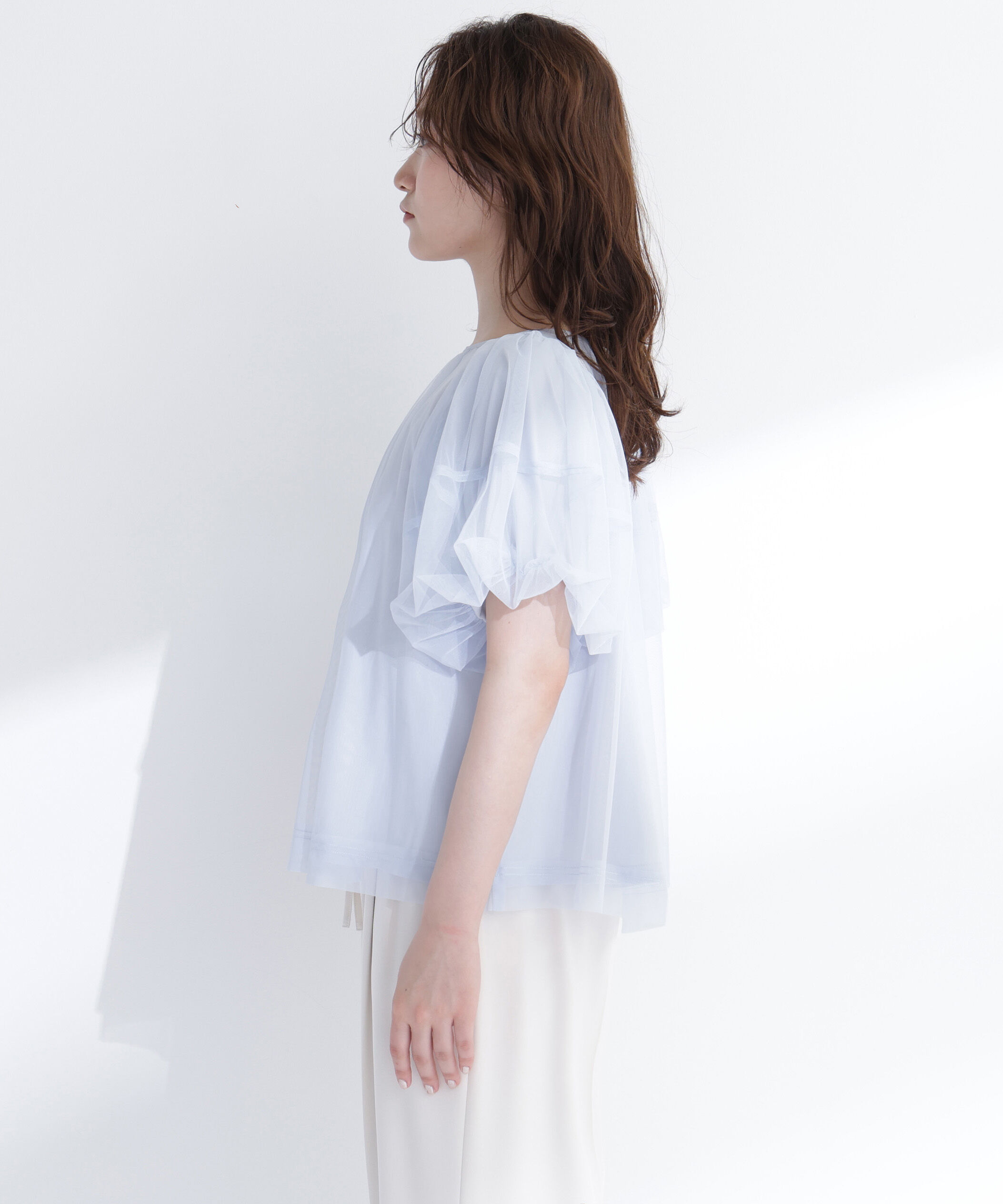  「チュールレイヤードトップス」|Tシャツ・カットソー|