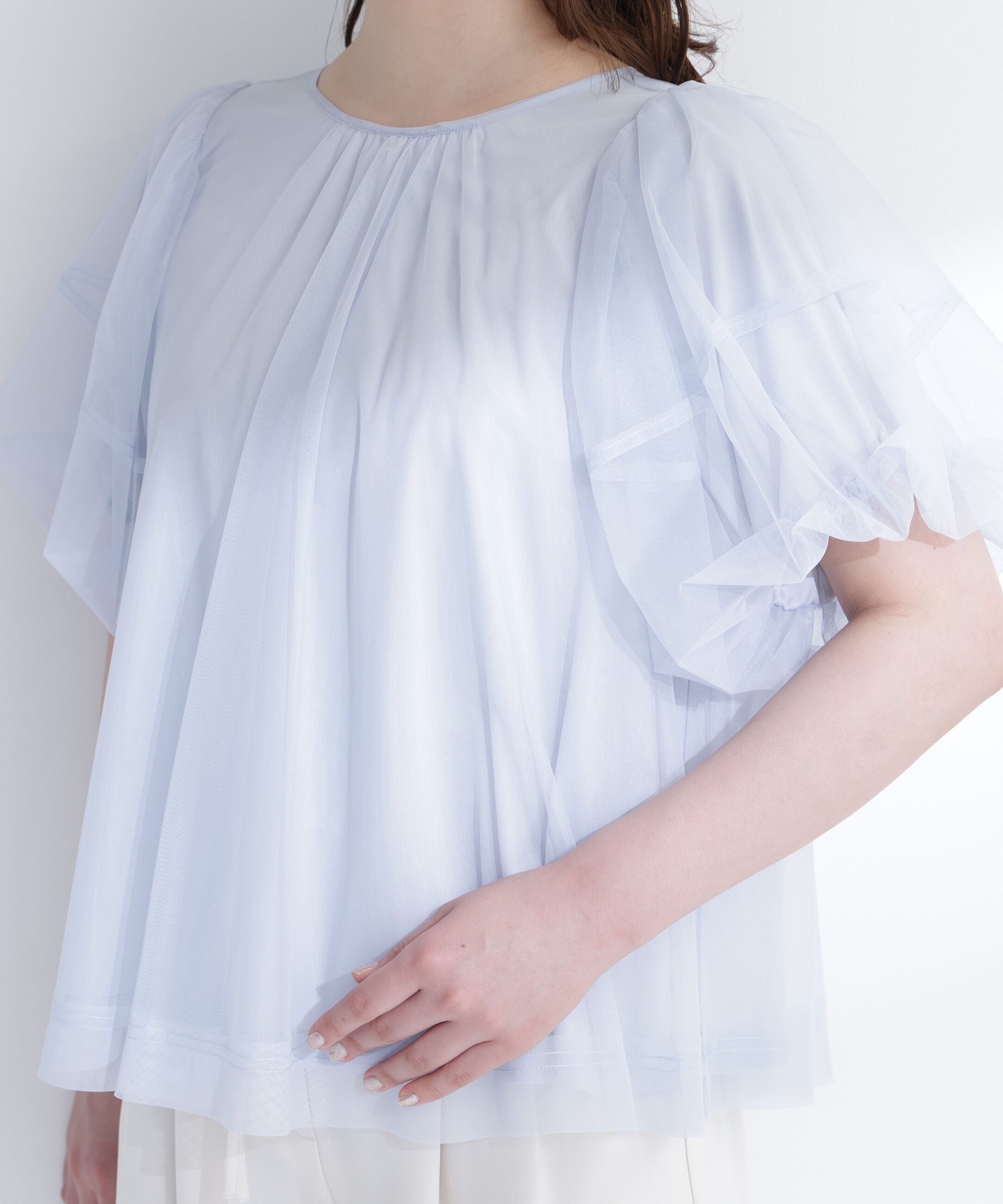  「チュールレイヤードトップス」|Tシャツ・カットソー|