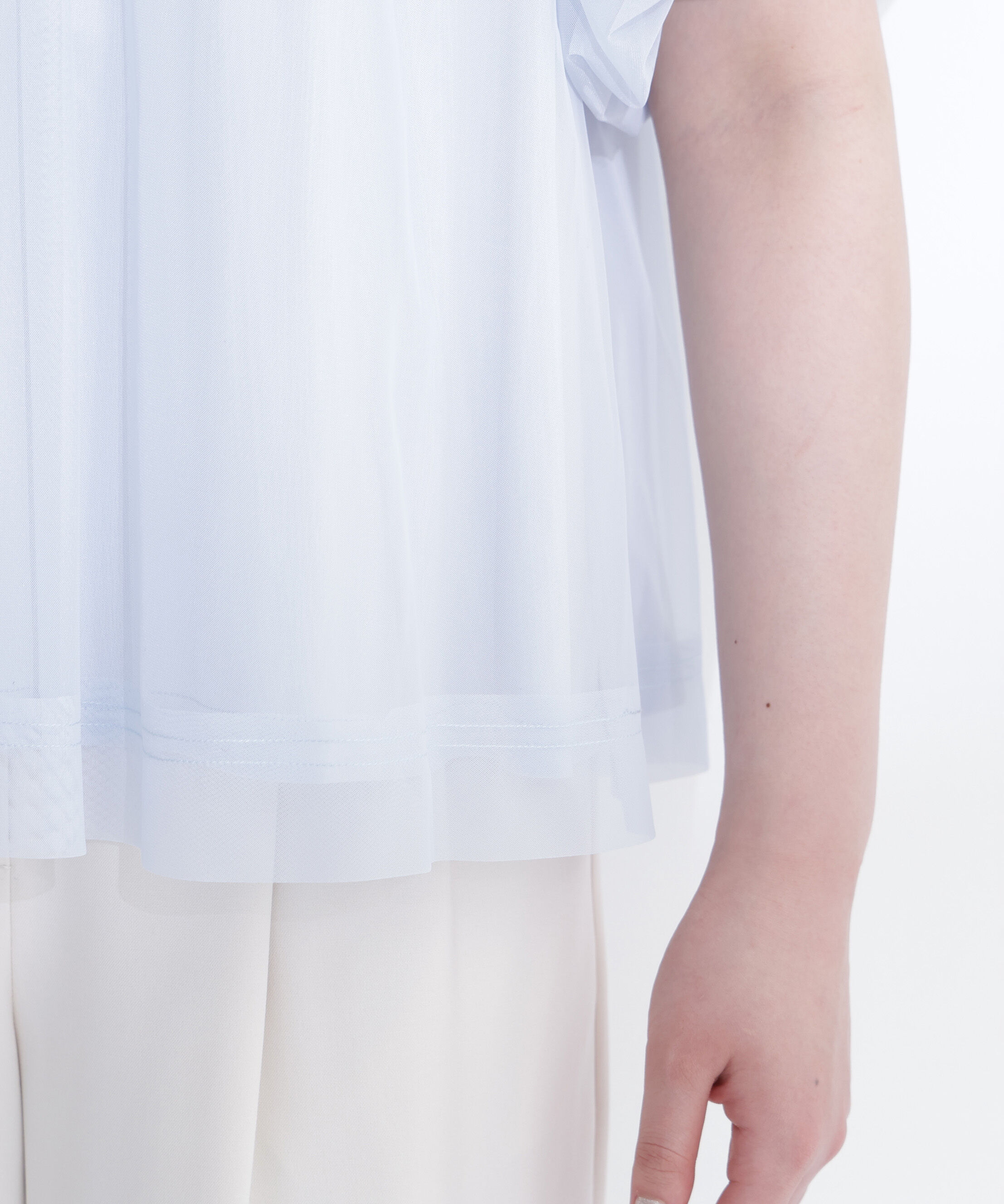  「チュールレイヤードトップス」|Tシャツ・カットソー|