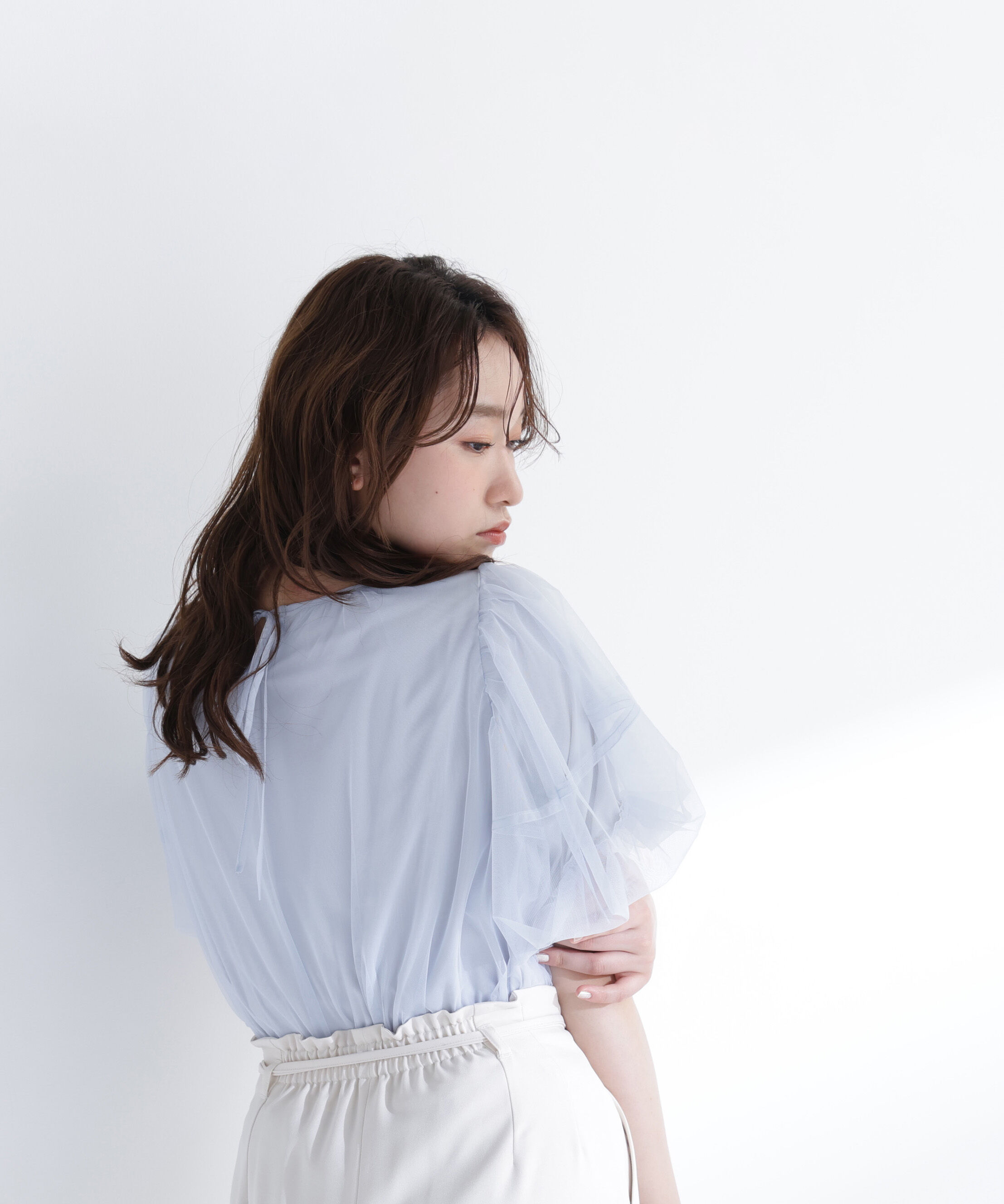  「チュールレイヤードトップス」|Tシャツ・カットソー|