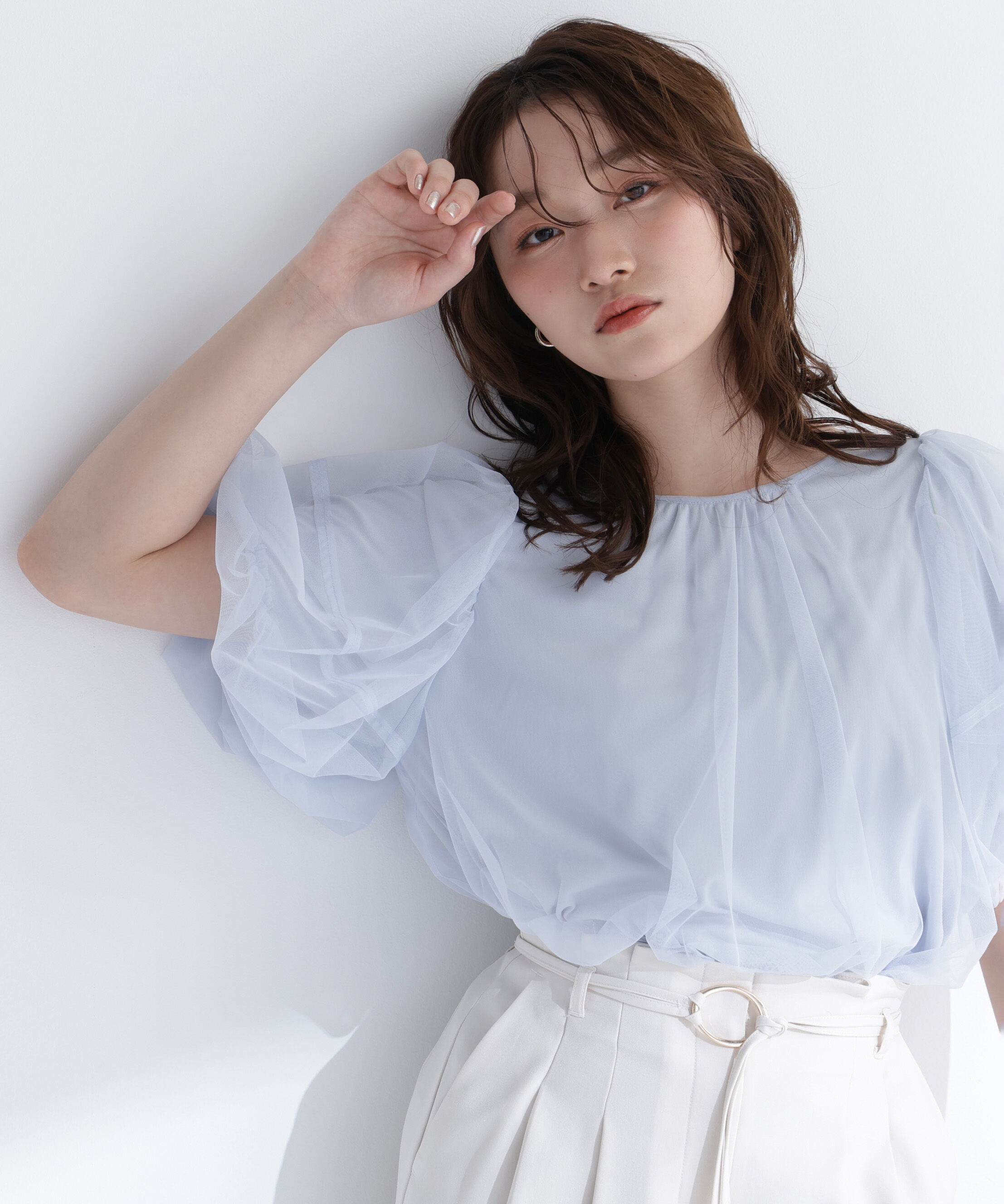  「チュールレイヤードトップス」|Tシャツ・カットソー|