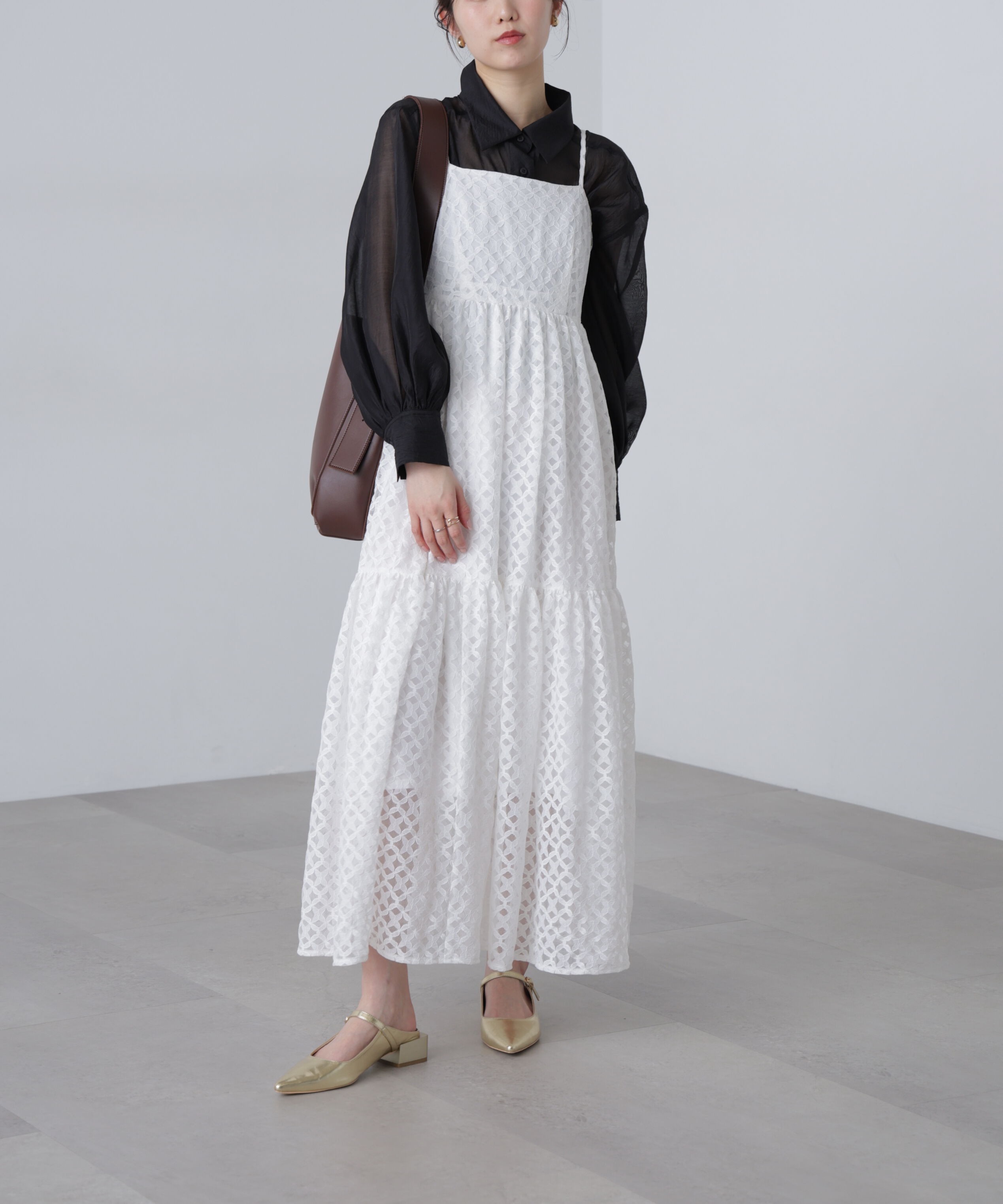  「ティアードキャミソールワンピース」|ワンピース|