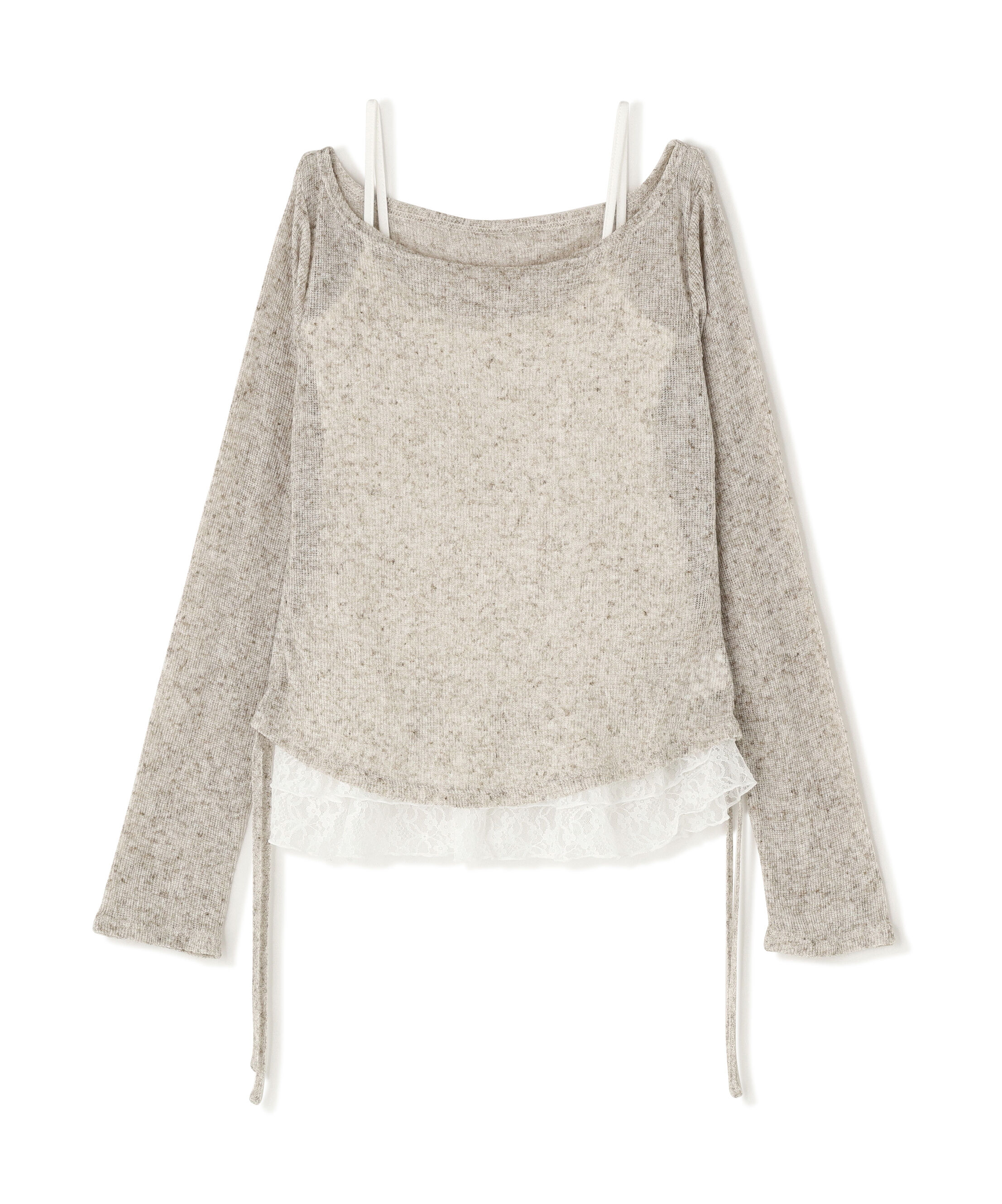  「メランジドロストレースティアードキャミセット」|Tシャツ・カットソー|