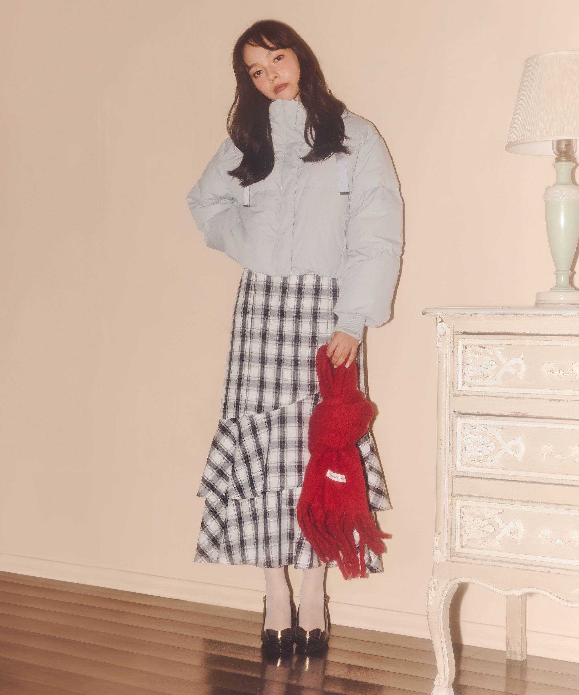  「ナローマーメイドスカート」|スカート|ブラックチェ 1