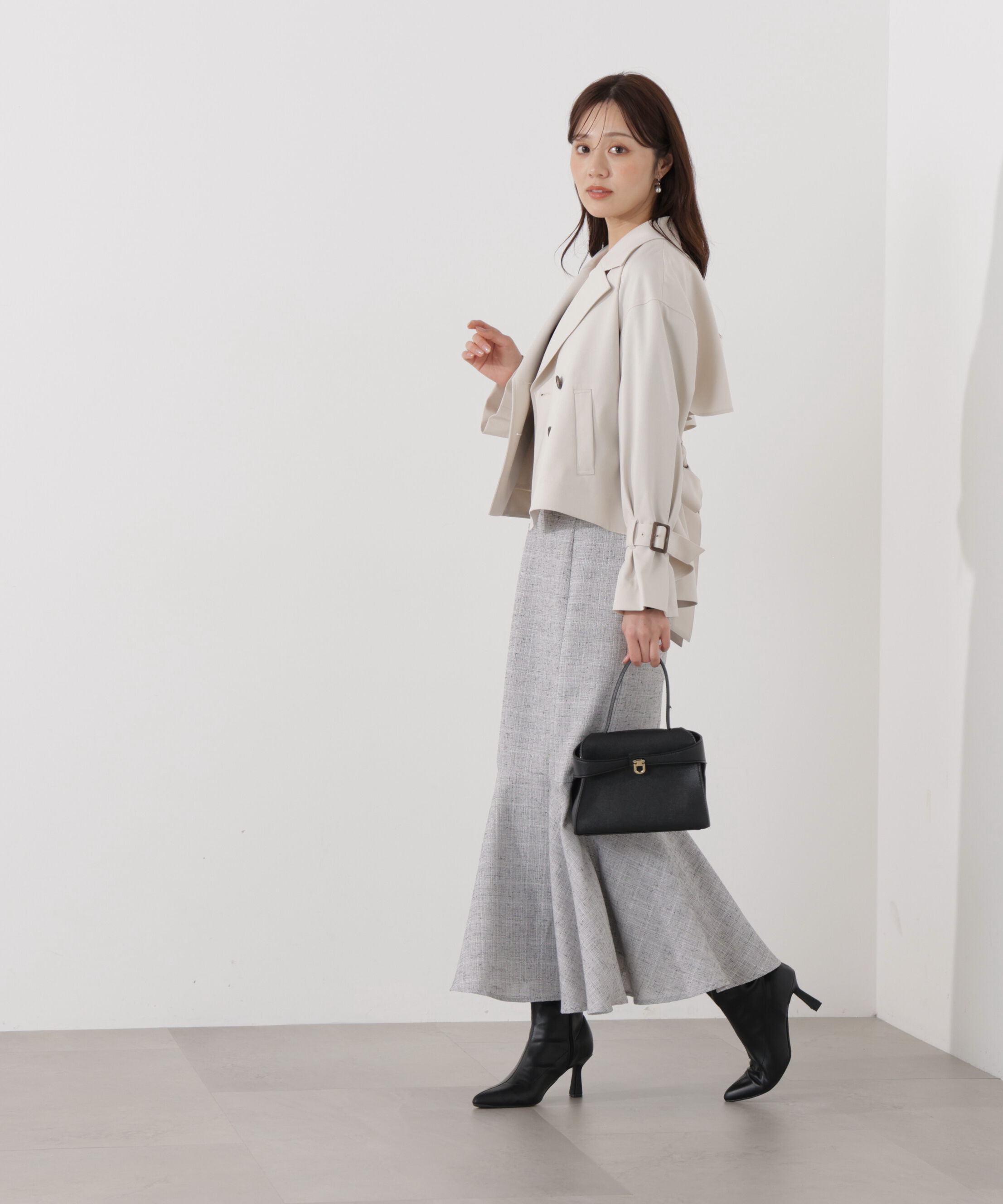 PROPORTION BODY DRESSING「＜防シワ/花粉リリース＞ショートトレンチコート」|ブルゾン・スタジャン|