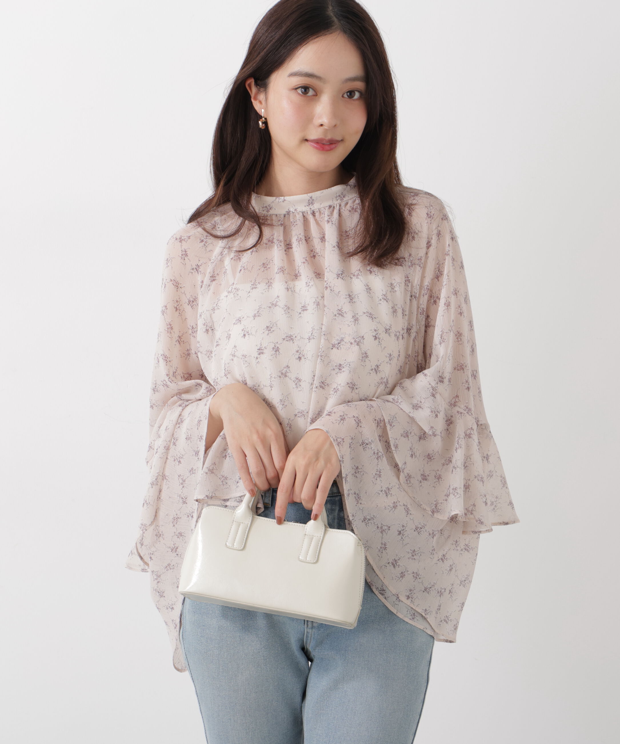 PROPORTION BODY DRESSING「〈a/mie〉ジョーゼットボリュームブラウス　26SS」|シャツ・ブラウス|