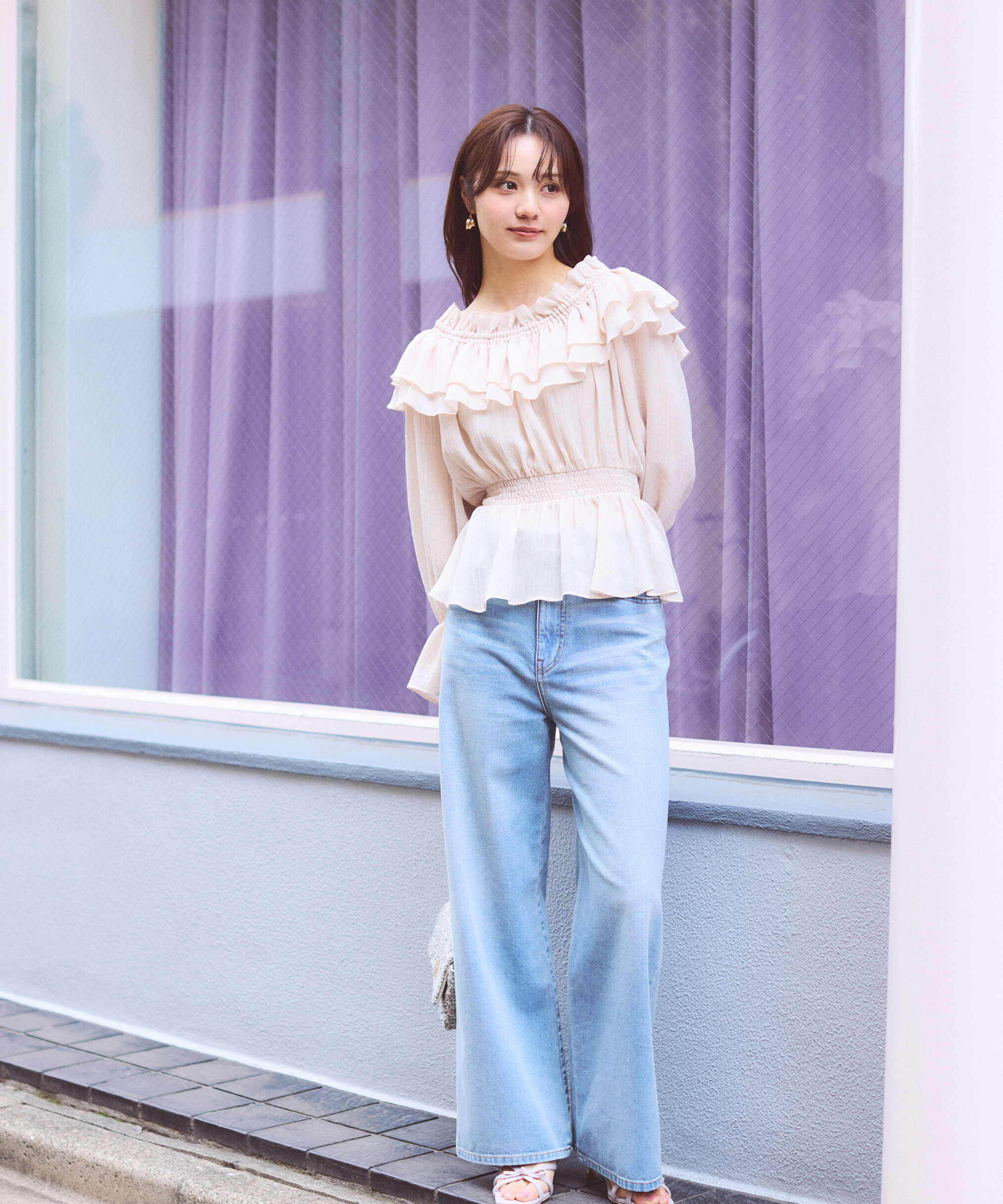 PROPORTION BODY DRESSING「〈a/mie〉ワイドデニムパンツ　26SS」|その他|ブルー