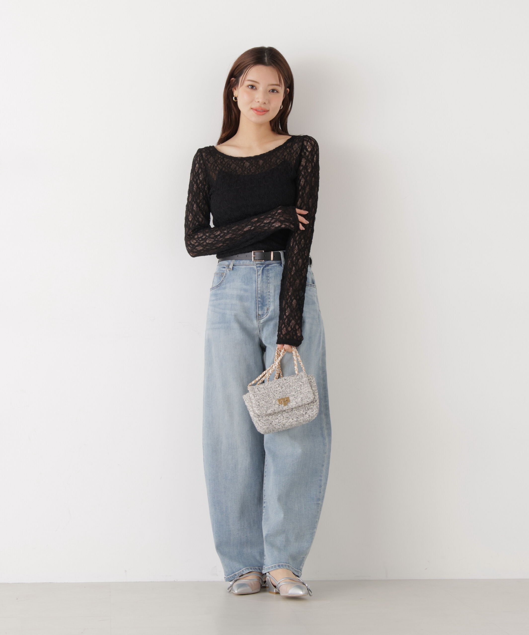 PROPORTION BODY DRESSING「〈a/mie〉ストレッチレース　26SS」|Tシャツ・カットソー|