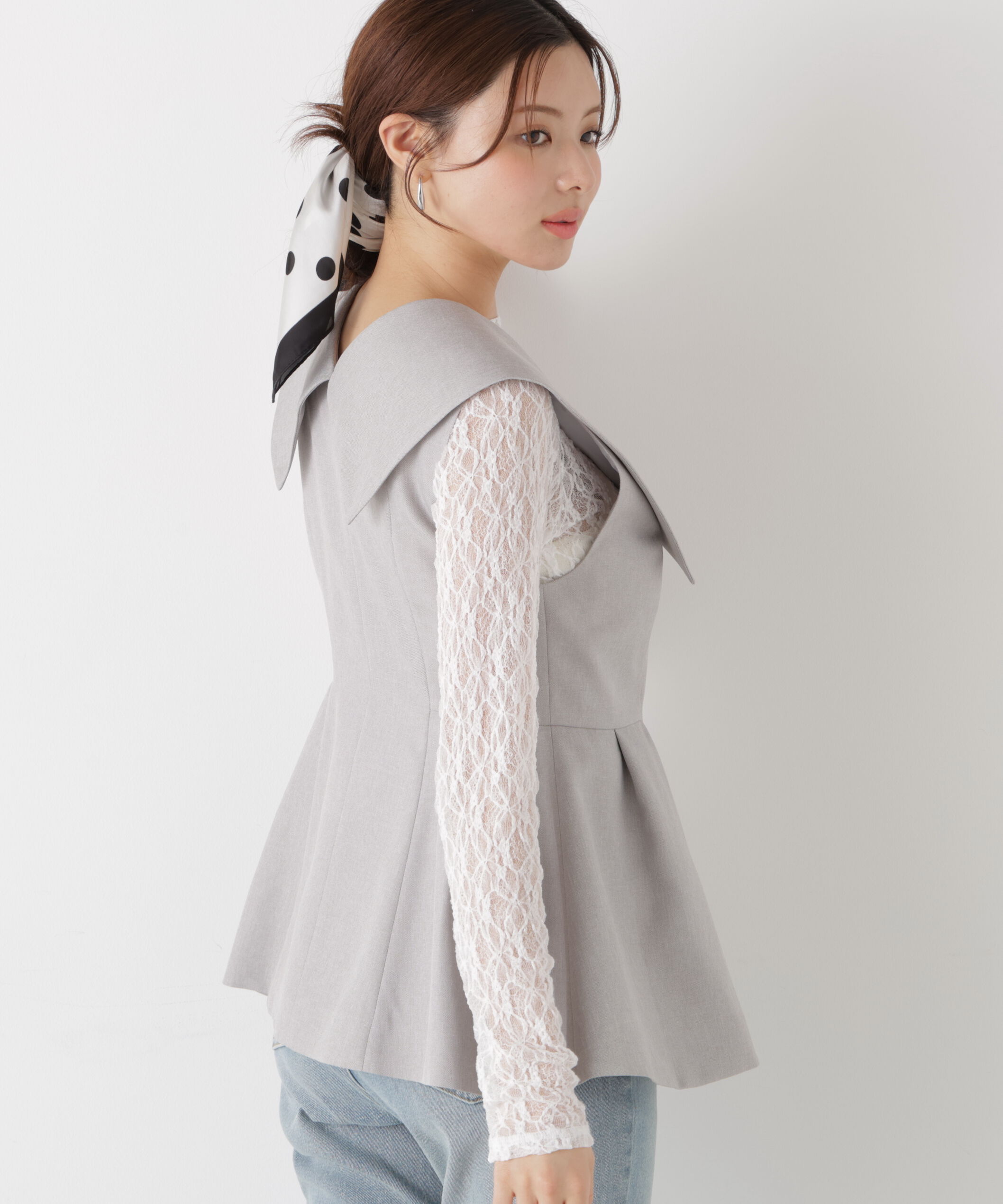 PROPORTION BODY DRESSING「〈a/mie〉ストレッチレース　26SS」|Tシャツ・カットソー|