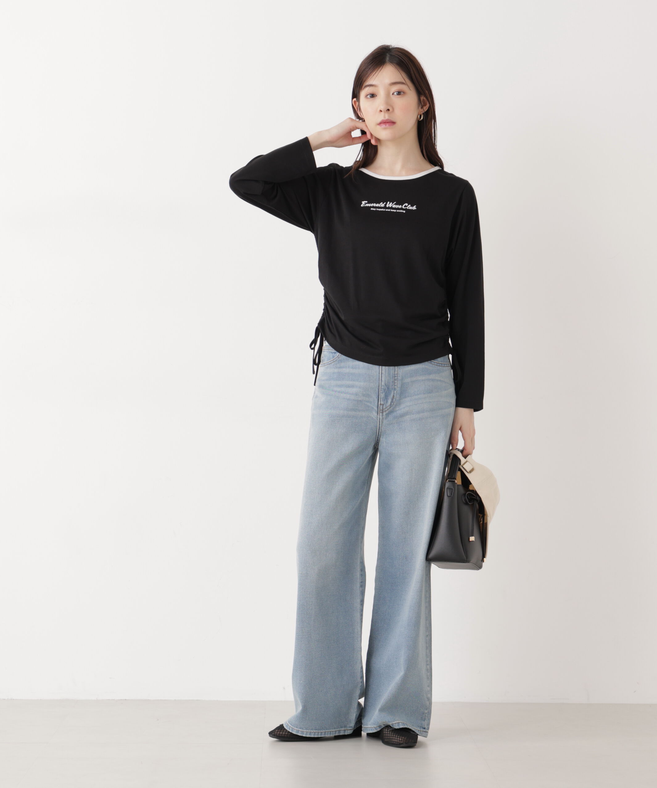 PROPORTION BODY DRESSING「〈a/mie〉ドロストシアートップス　　26SS」|Tシャツ・カットソー|