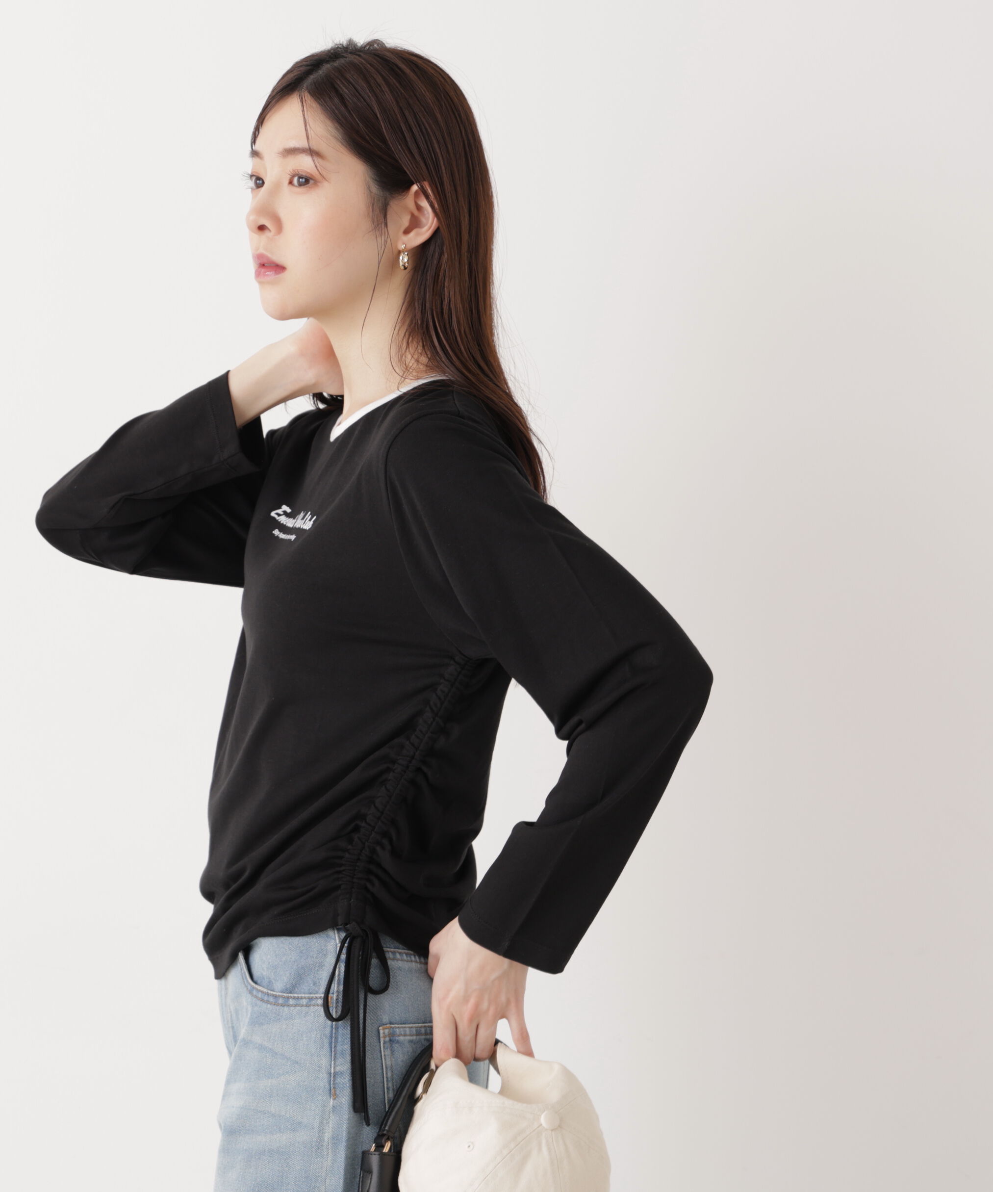 PROPORTION BODY DRESSING「〈a/mie〉ドロストシアートップス　　26SS」|Tシャツ・カットソー|