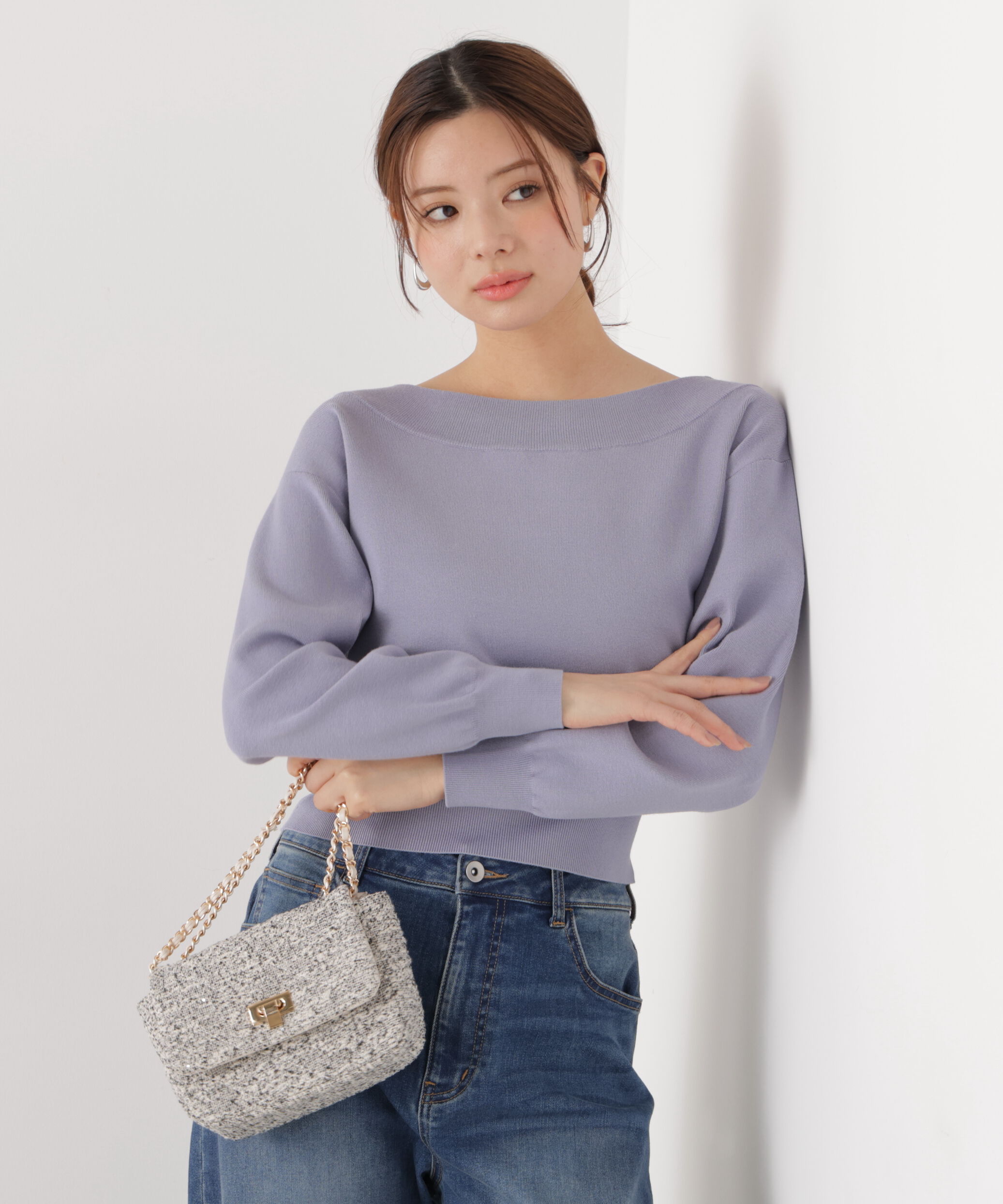 PROPORTION BODY DRESSING「2wayベーシックニット　　26SS」|ニット・セーター|ブルー