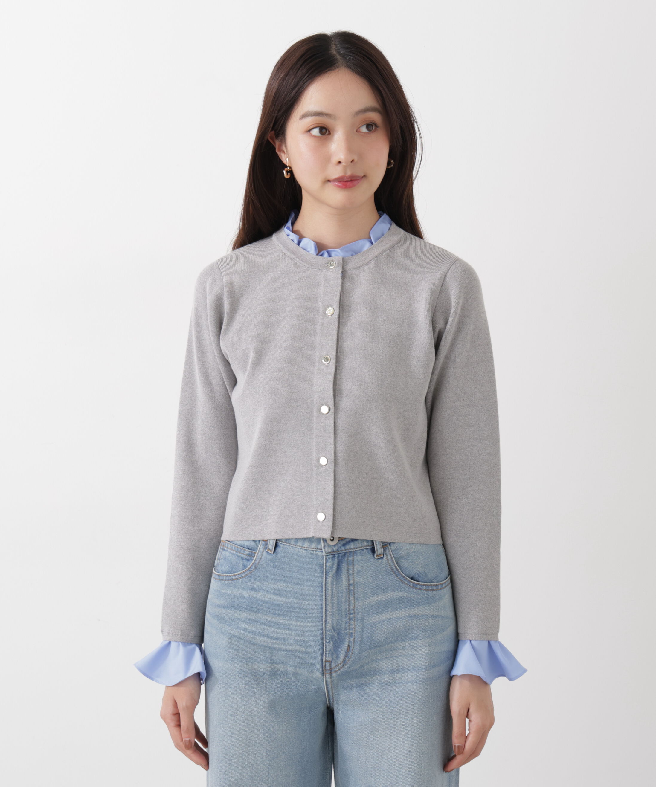 PROPORTION BODY DRESSING「フリルショートカーディガン　26SS」|カーディガン|