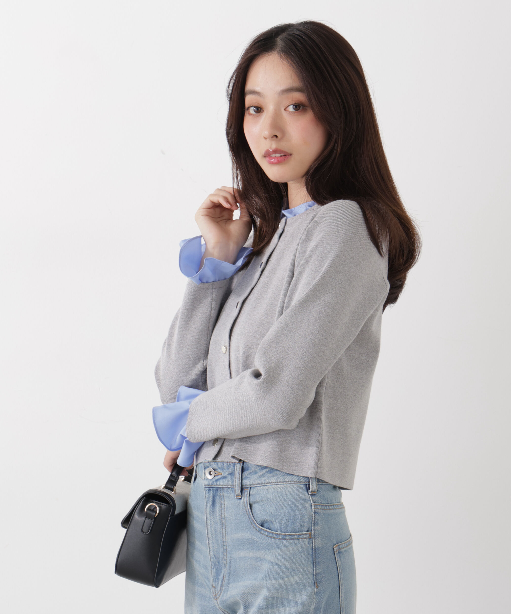 PROPORTION BODY DRESSING「フリルショートカーディガン　26SS」|カーディガン|