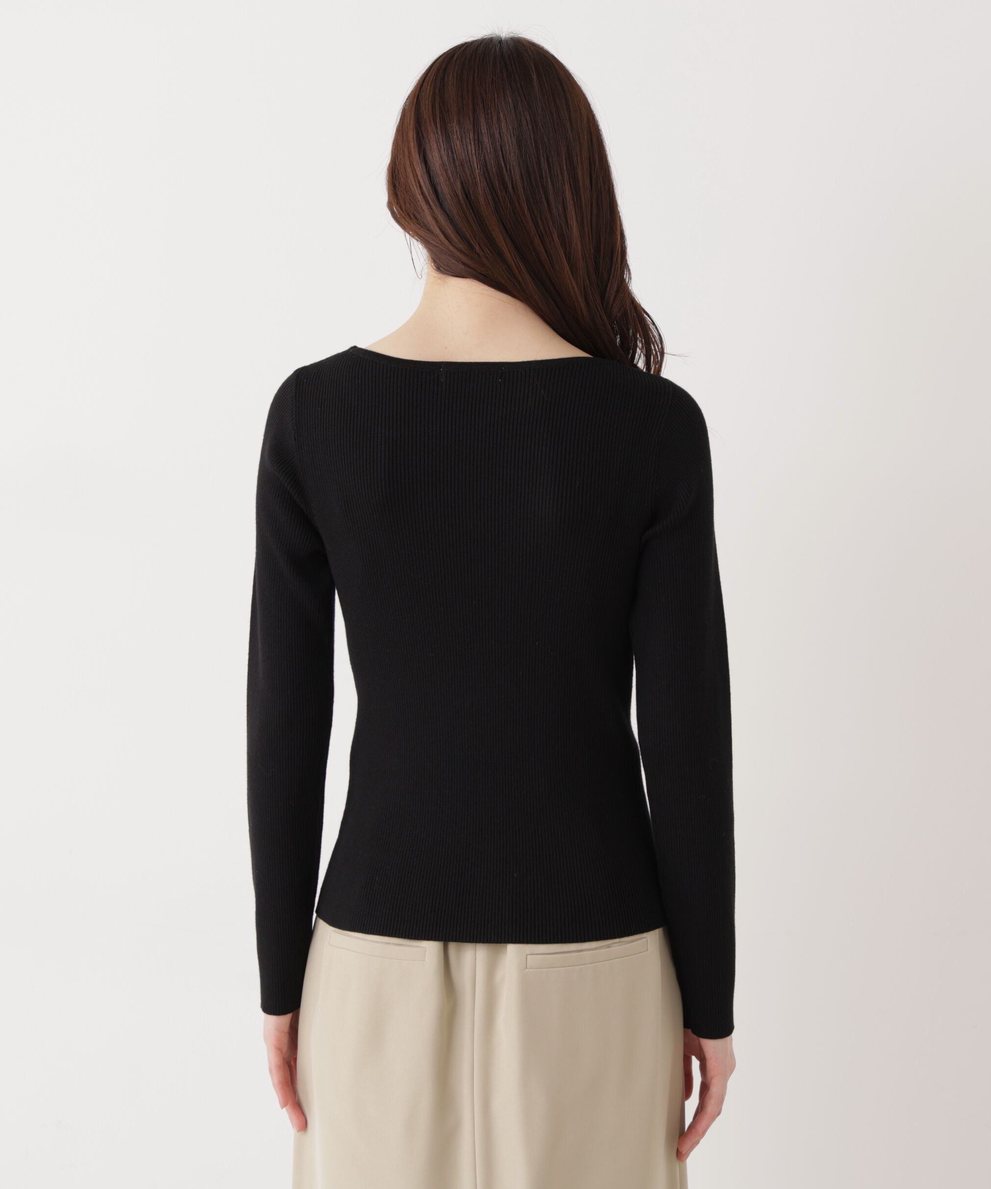 PROPORTION BODY DRESSING「バー付きアシメリブニット　　26SS」|ニット・セーター|