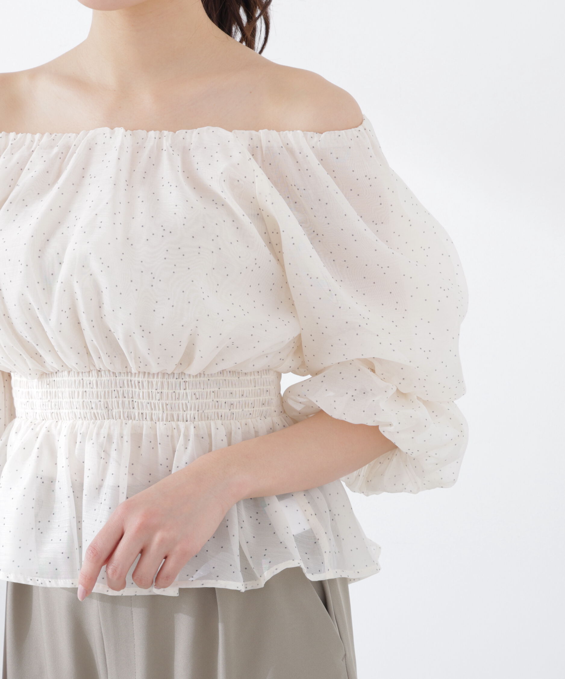 PROPORTION BODY DRESSING「2wayオフショルフィッシュテールブラウス　26SS」|シャツ・ブラウス|