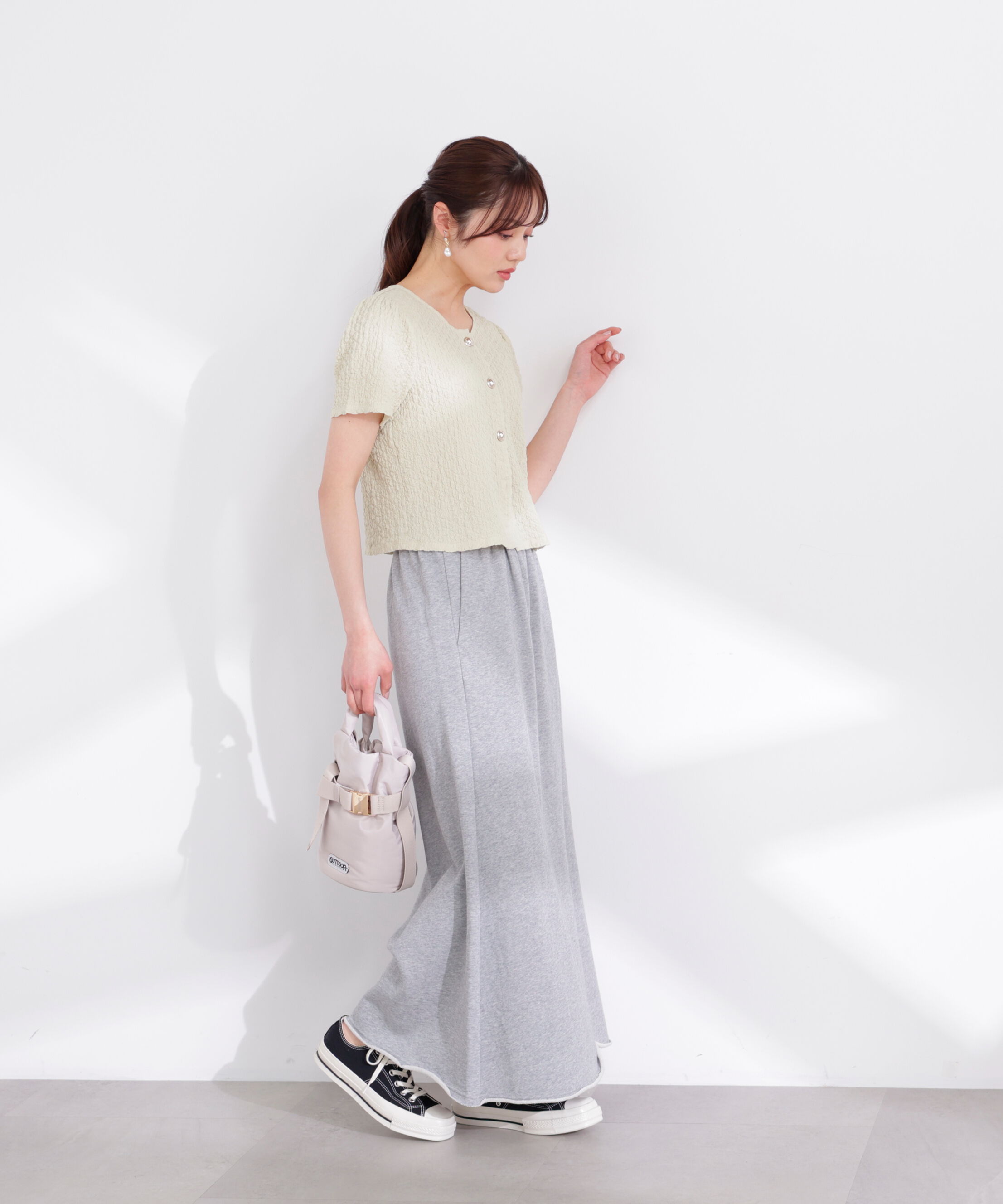 PROPORTION BODY DRESSING「〈a/mie〉裏毛ナロースカート 26SS」|スカート|