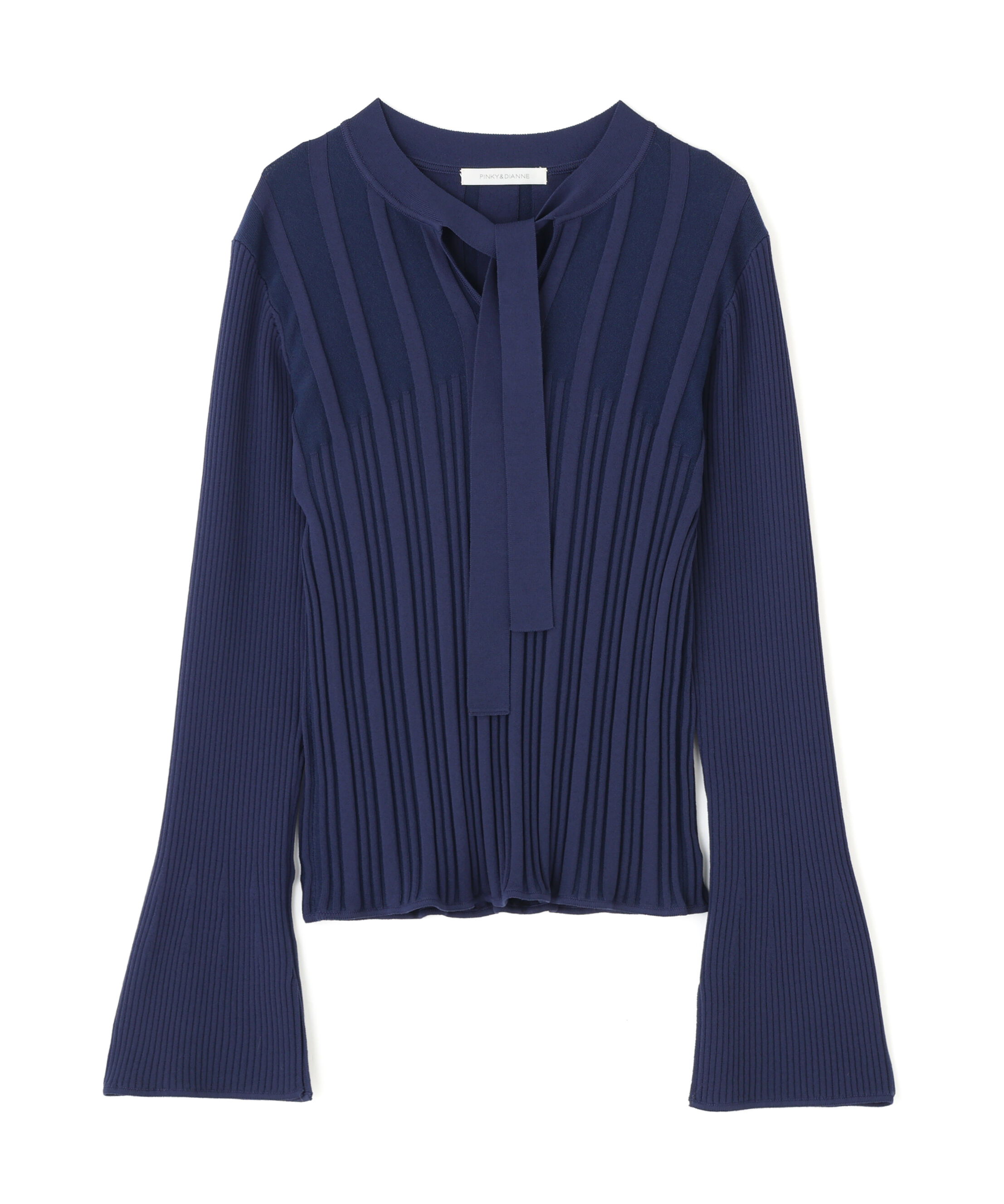  「◆ベルスリーブボウタイニットプルオーバー」|ニット・セーター|