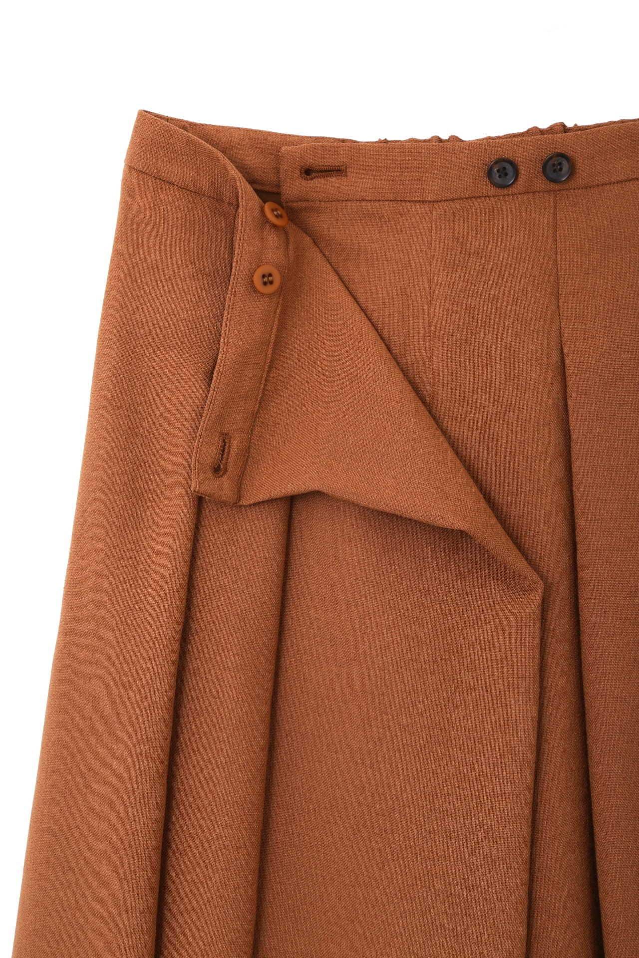  「[洗える]リネンライクオックススカーチョ」|スカート|