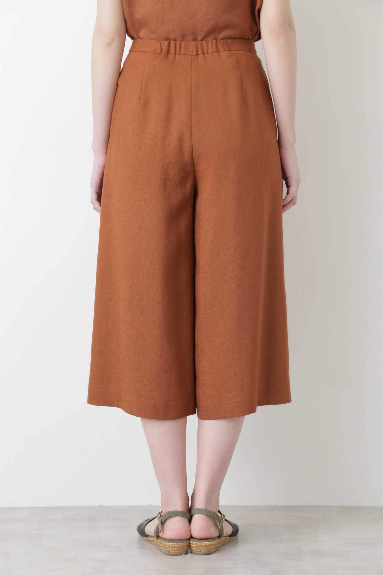  「[洗える]リネンライクオックススカーチョ」|スカート|