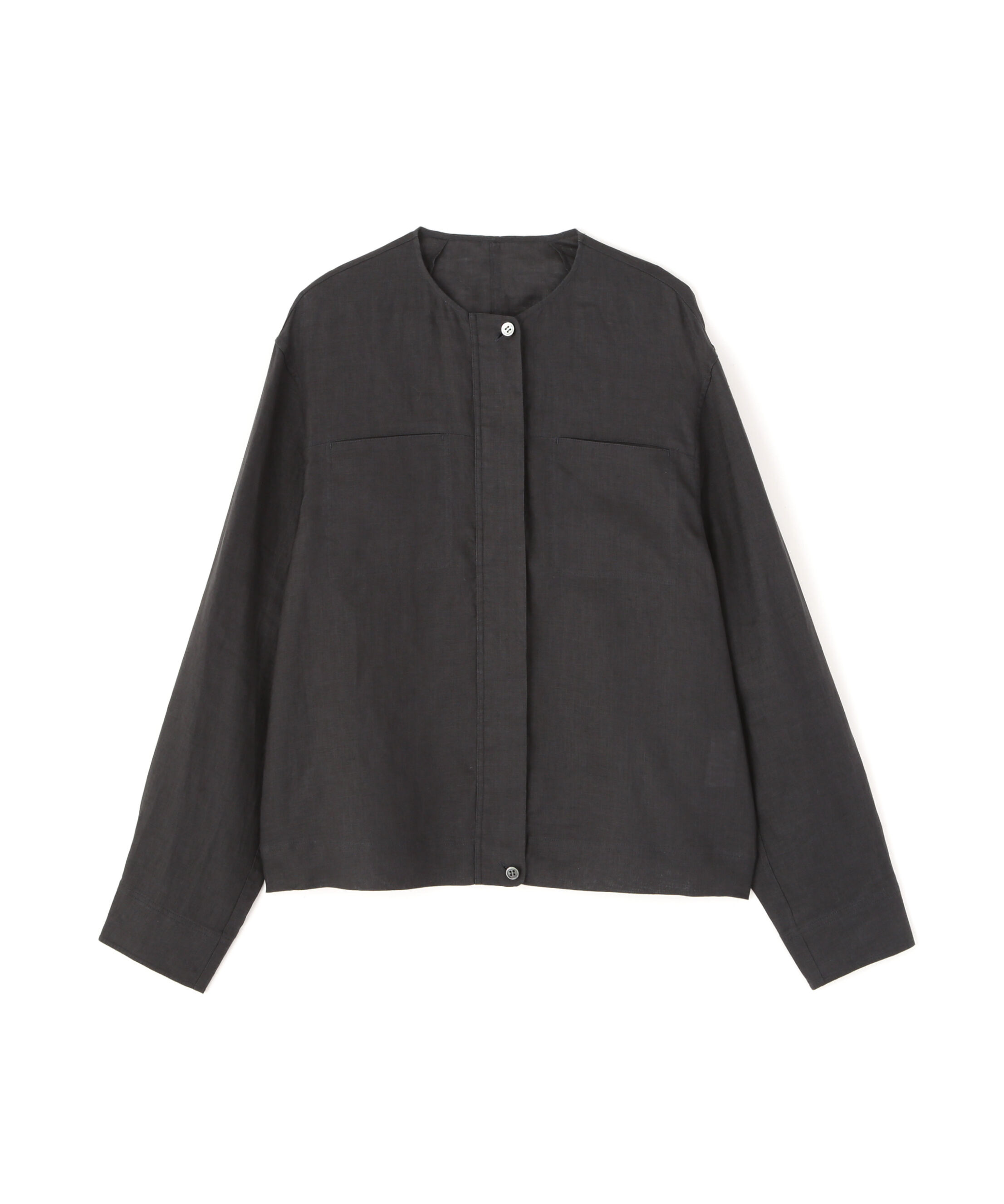  「◆ハードマンリネンノーカラーブルゾン」|ブルゾン・スタジャン|