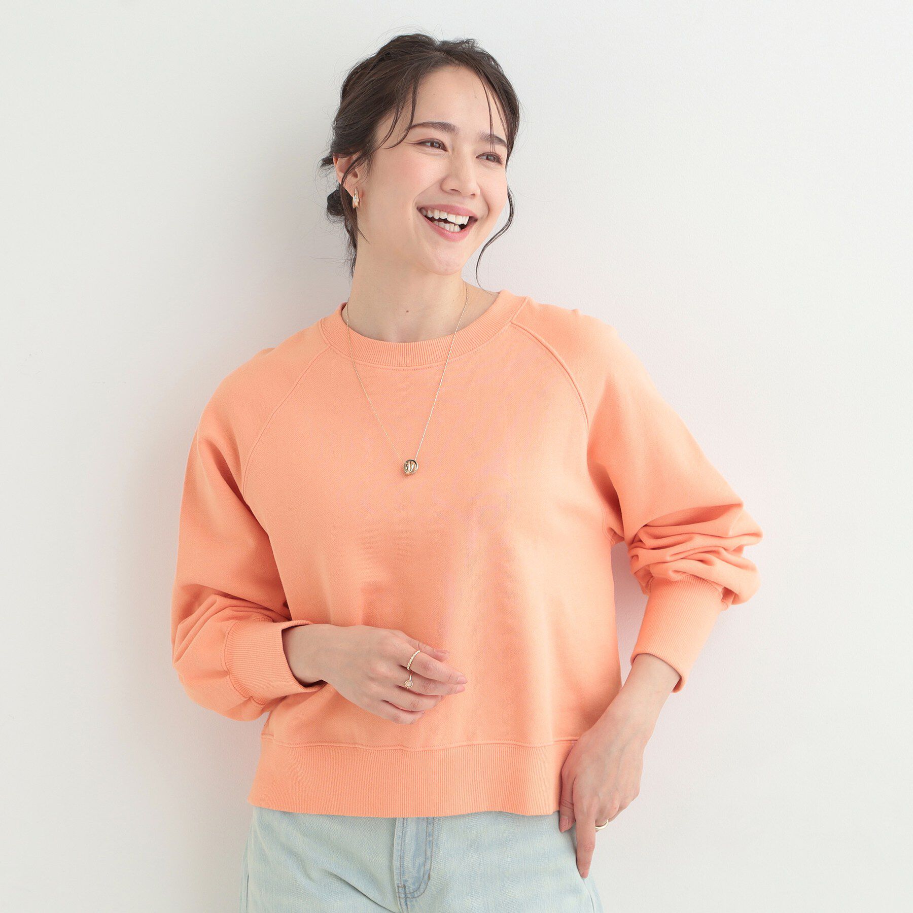 SHOO･LA･RUE「MIX調 シンプルラグランスウェット」|パーカー|