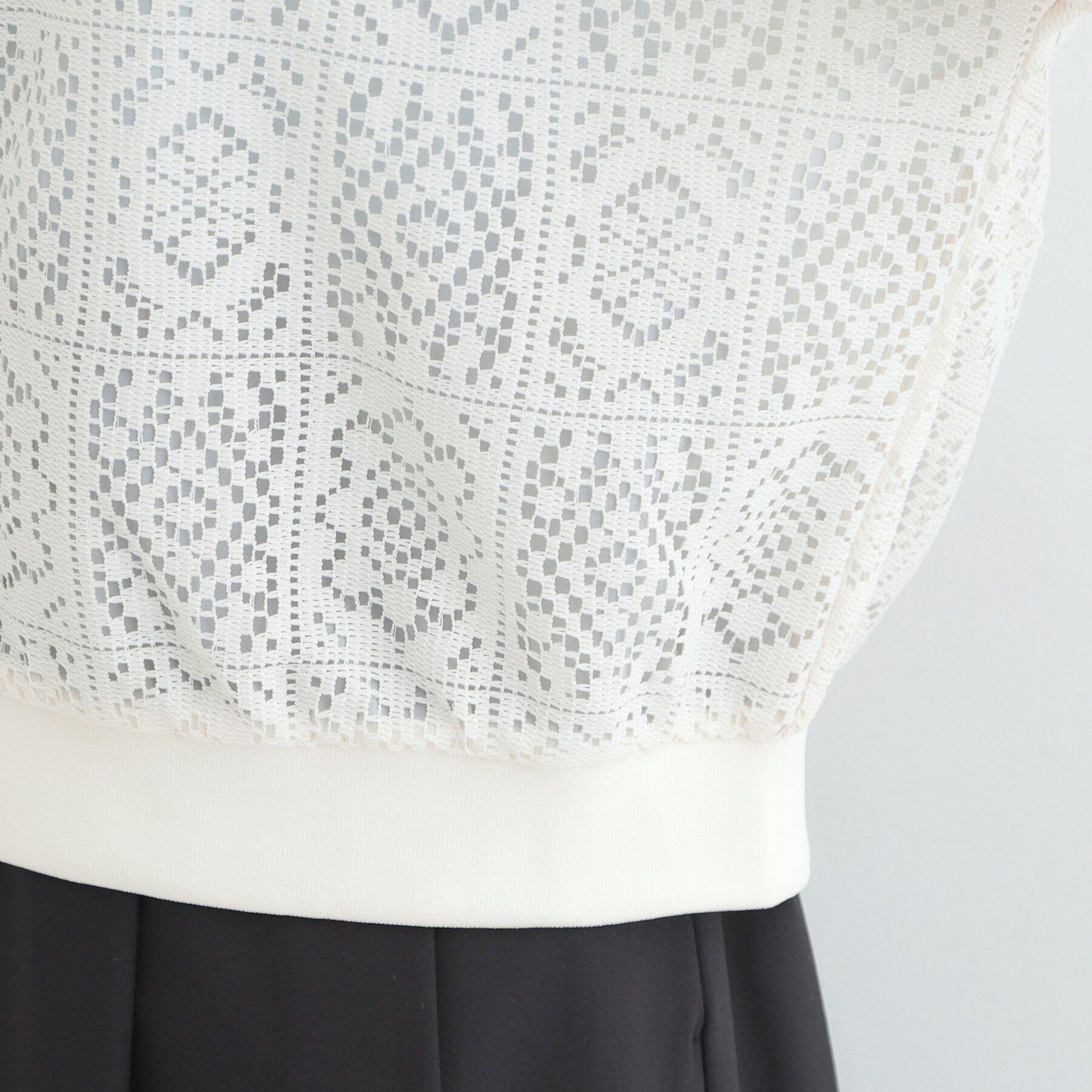 SHOO･LA･RUE「ちょうどいい華やかさ　ふんわりレースブルゾン」|ブルゾン・スタジャン|