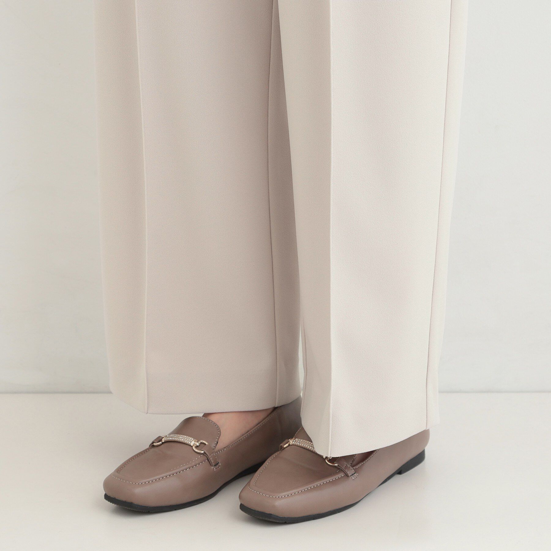 SHOO･LA･RUE「【高レビュー/S-LL/着丈選べる/洗濯後しわになりにくい】スマートに見えるイージーワイドパンツ」|その他|