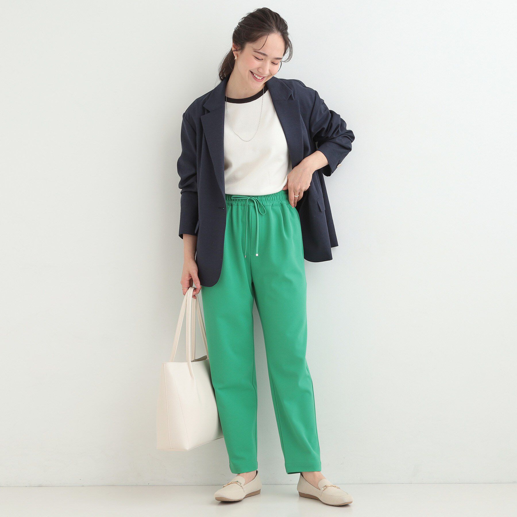 SHOO･LA･RUE「【SS-LL/洗濯後しわになりにくい】スマートに見えるイージーテーパードパンツ」|その他|