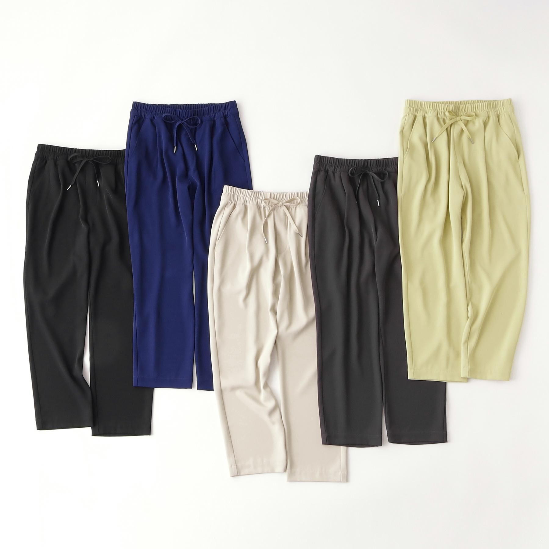 SHOO･LA･RUE「【セットアップ可/ひんやり/UV/SS-3L】さらさらぷるん イージーテーパードパンツ」|その他|