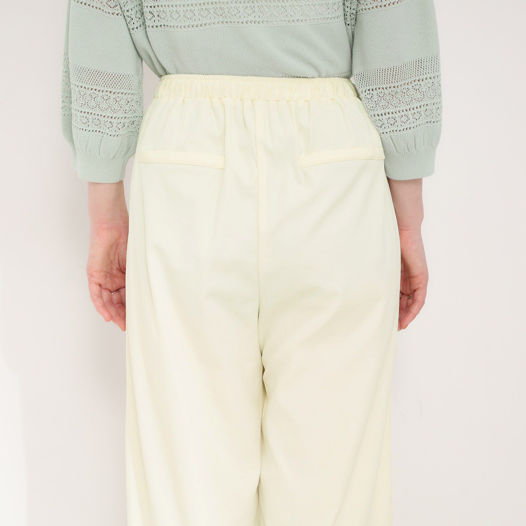 SHOO･LA･RUE「【洗濯機可/S-LL】ツータックでウエスト回りをすっきり見せるワイドパンツ」|その他|