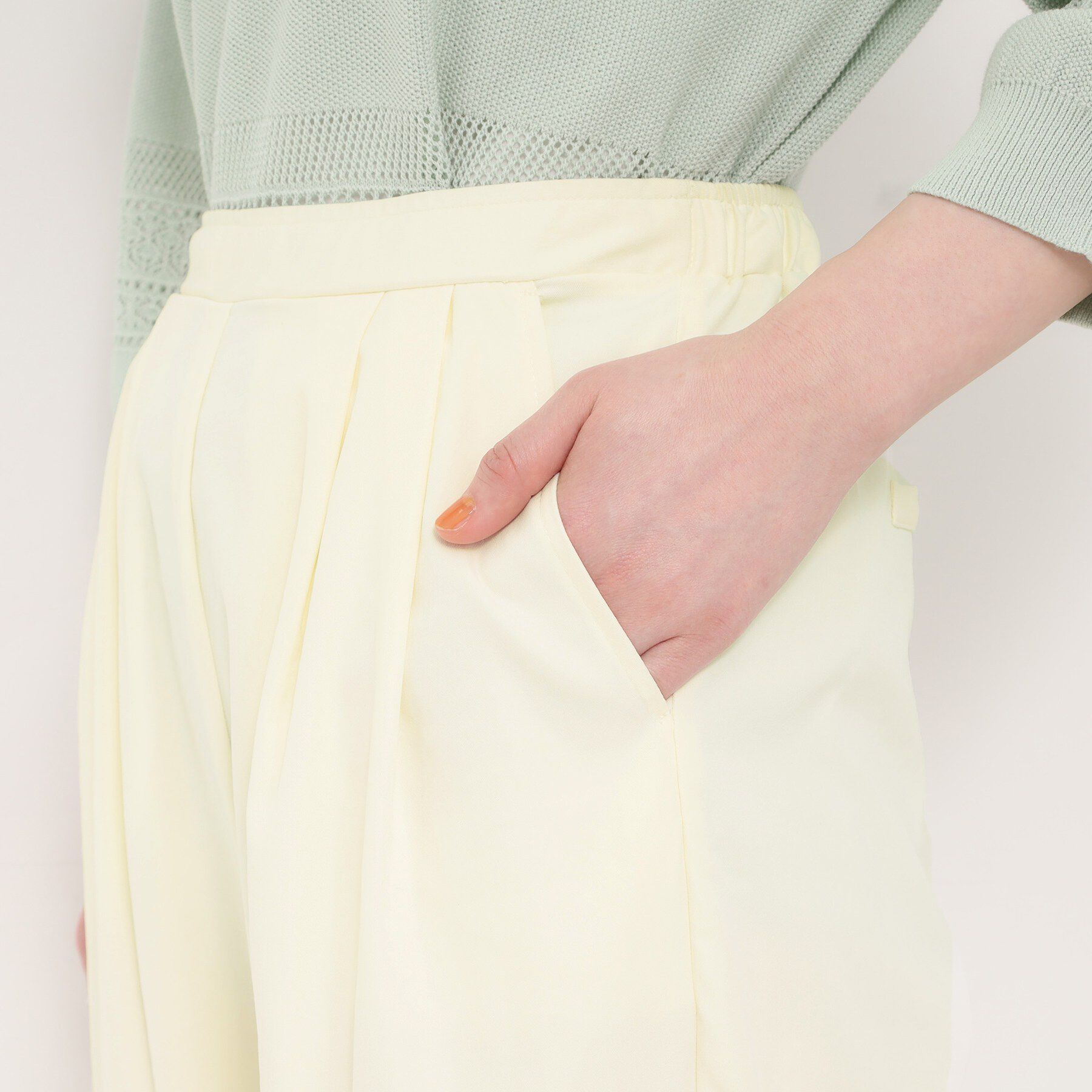 SHOO･LA･RUE「【洗濯機可/S-LL】ツータックでウエスト回りをすっきり見せるワイドパンツ」|その他|