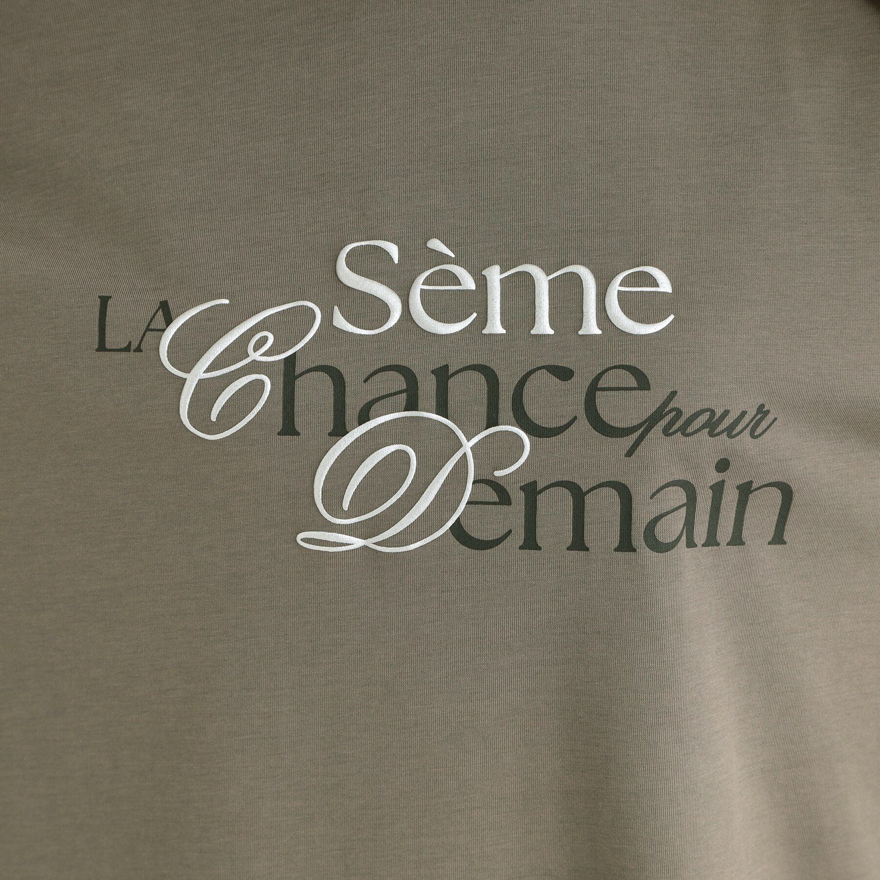 SHOO･LA･RUE「【ひんやり/UV】タックスリーブ ラメ発砲プリントTシャツ」|Tシャツ・カットソー|