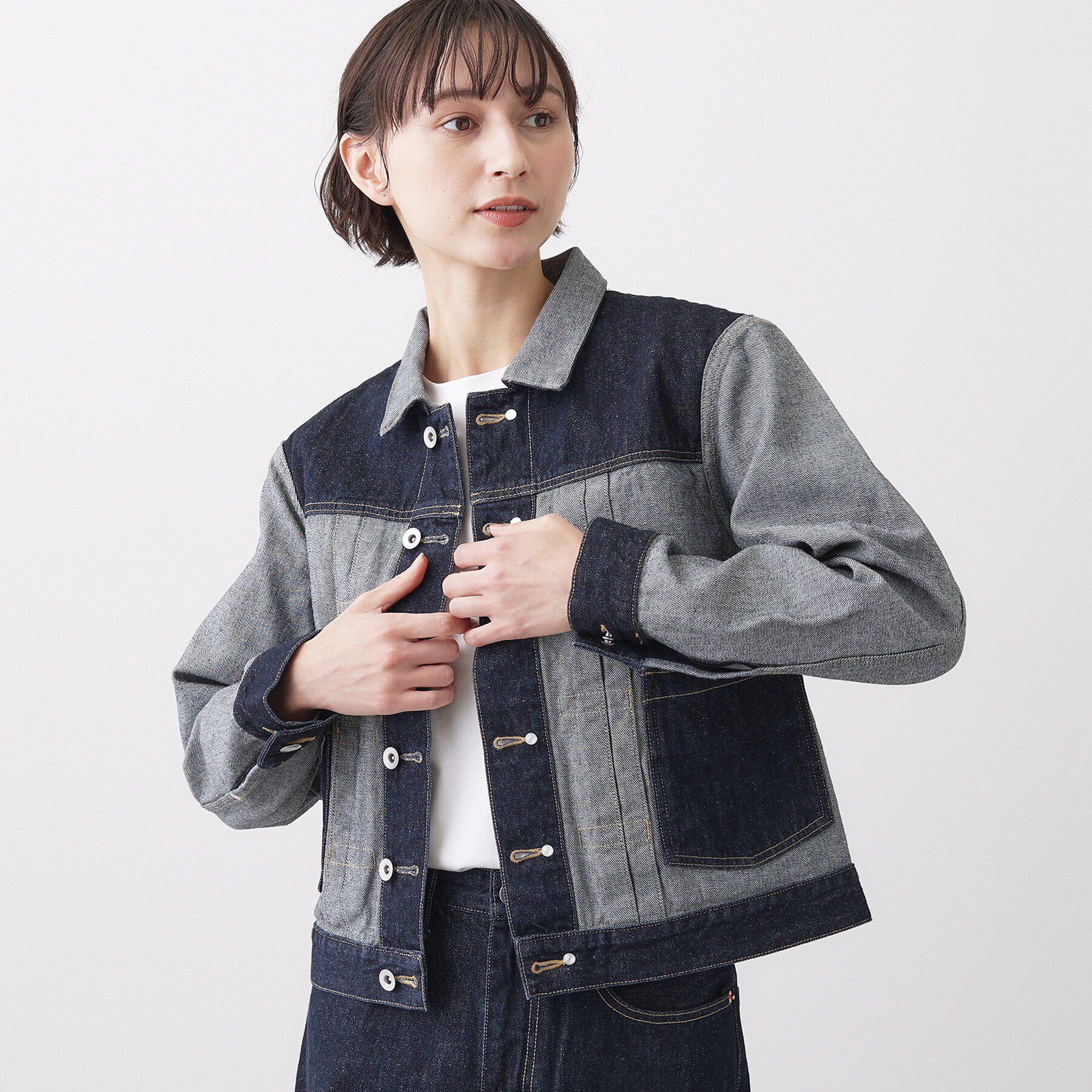Dessin「【ユニセックス/2WAY】リバーシブルデニムジャケット」|デニムジャケット|
