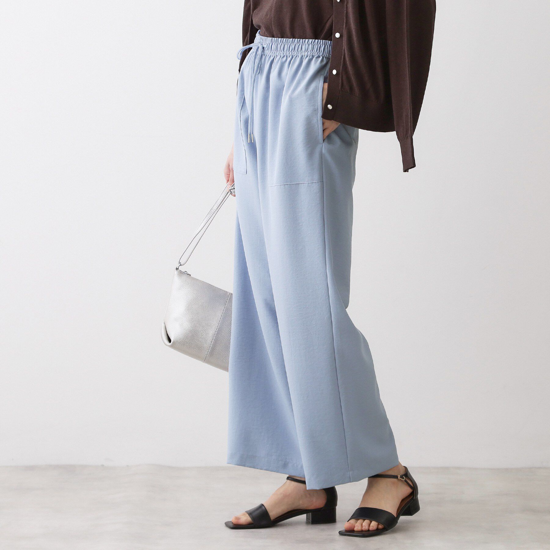 Dessin「【接触冷感/ウエストゴム/洗える】イージーワイドパンツ」|その他|