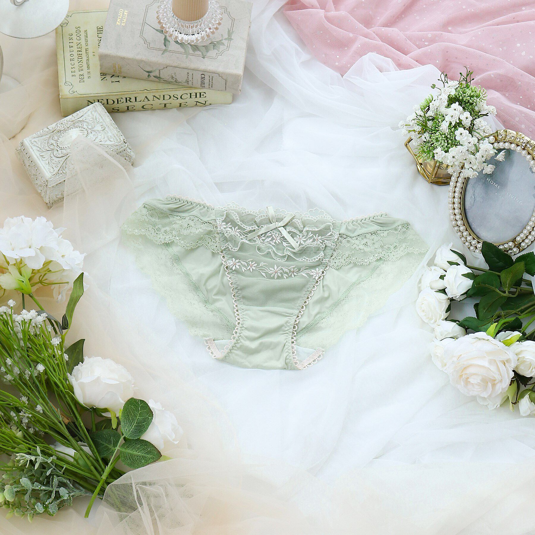 Risa Magli「ラーラ ノーマルショーツ」|インナー|ミント(020)