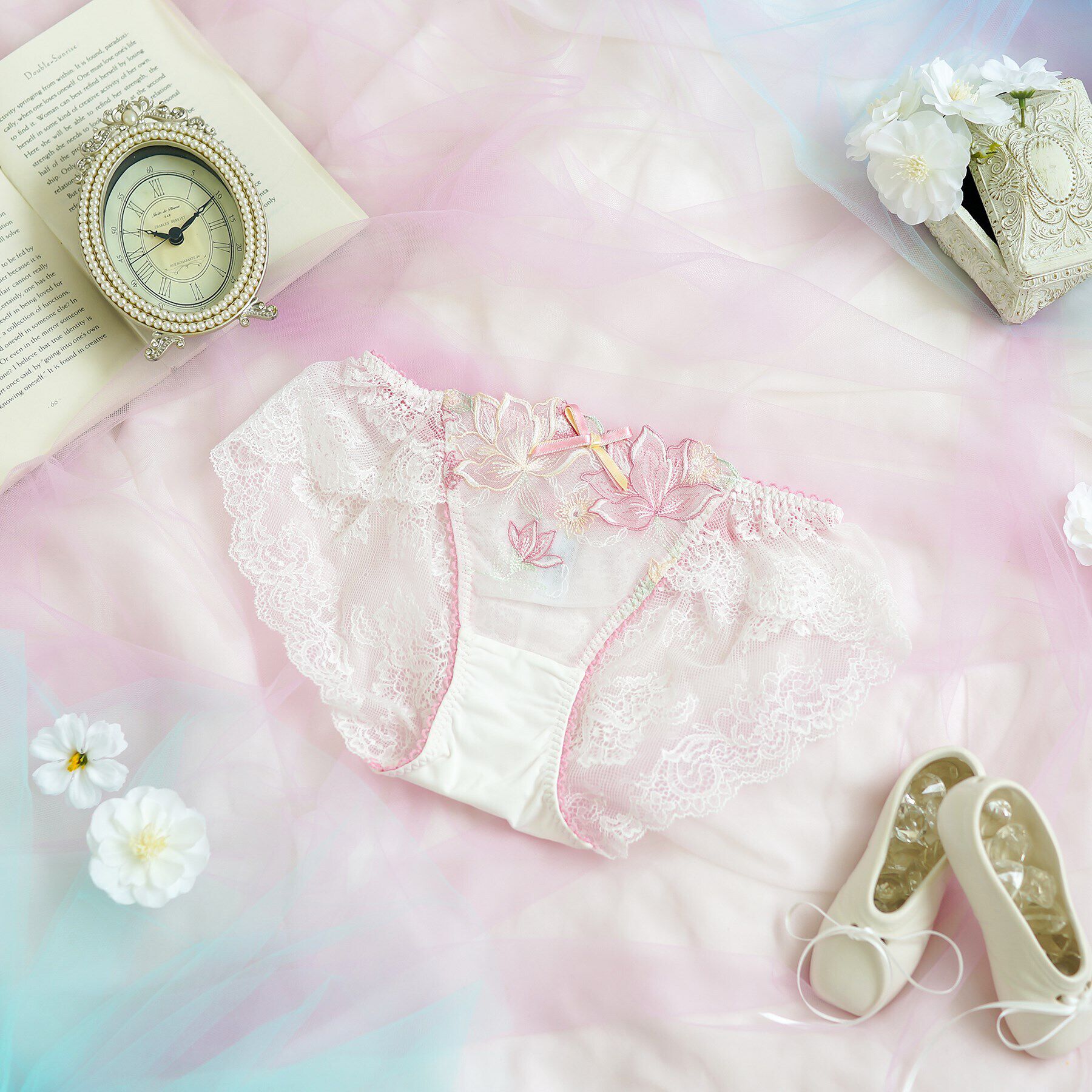 Risa Magli「ウラリー レースショーツ」|インナー|ピンク(071)