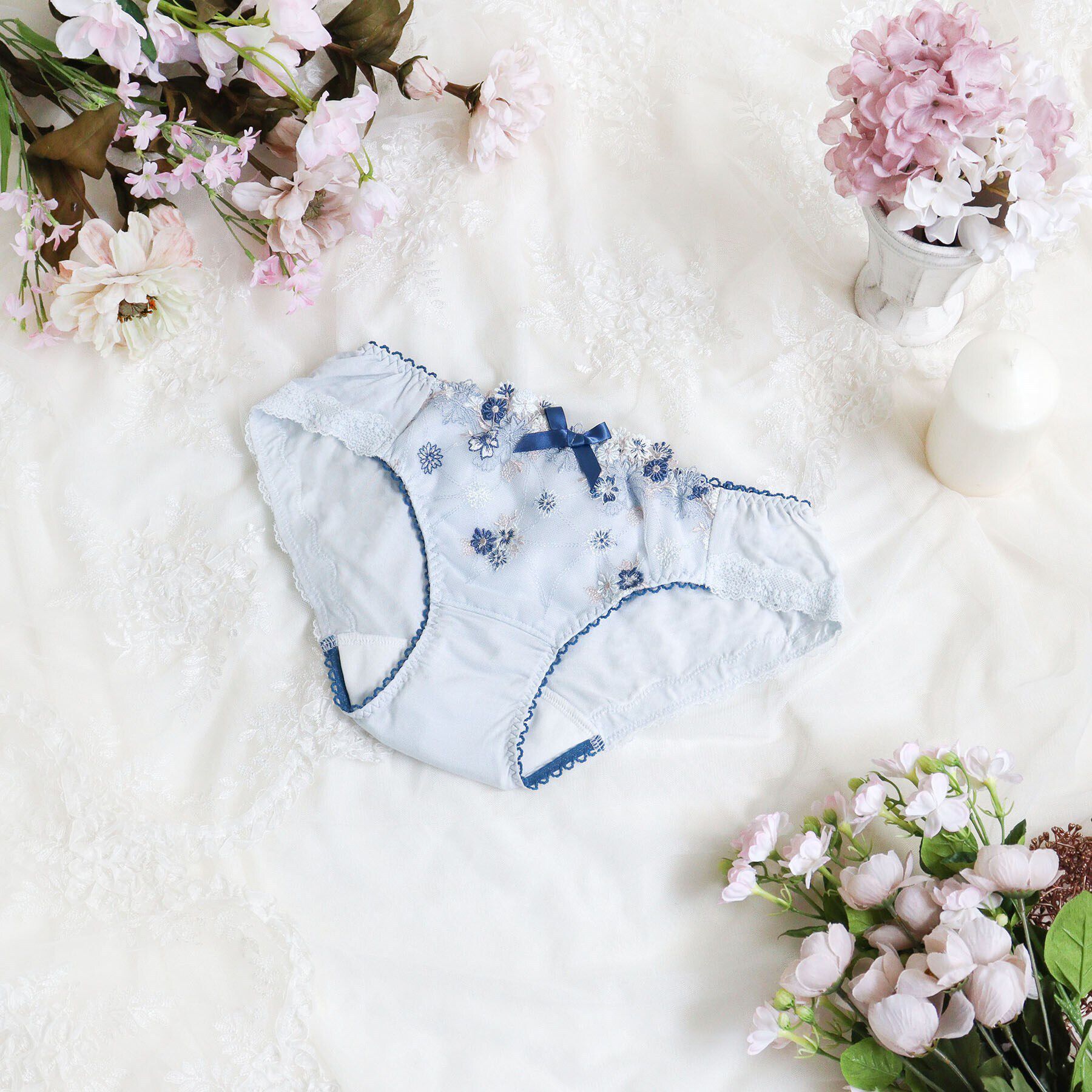 Risa Magli「アレッタ サニタリーショーツ」|インナー|ブルー(092)