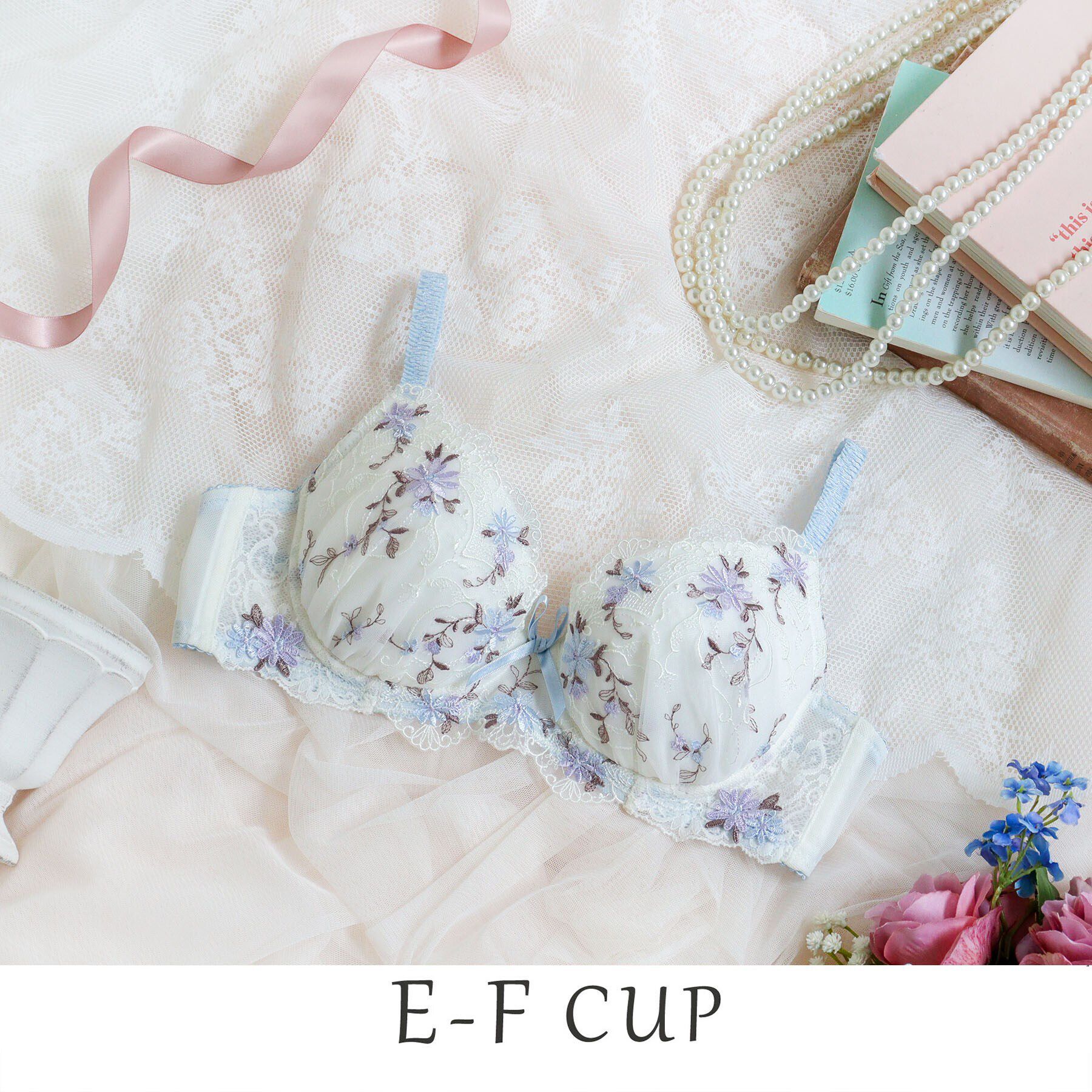 Risa Magli「フィオナ ブラジャー（E-F）＜サイドシェイプ＞」|インナー|アイボリー(004)