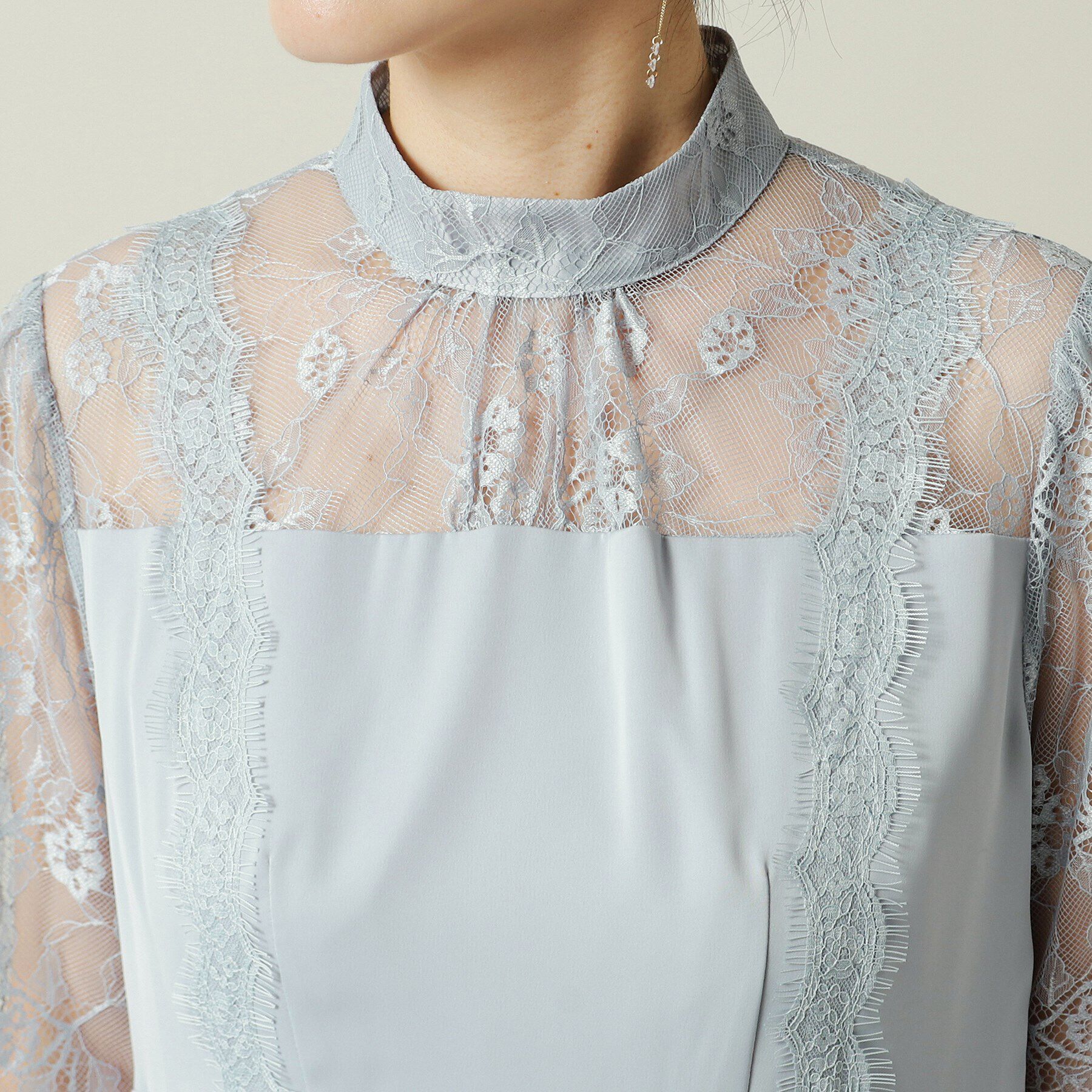 ITS&rsquo;DEMO「【結婚式・パーティに】サテン&times;レースワンピース＜ドレスコレクション＞」|ワンピース|