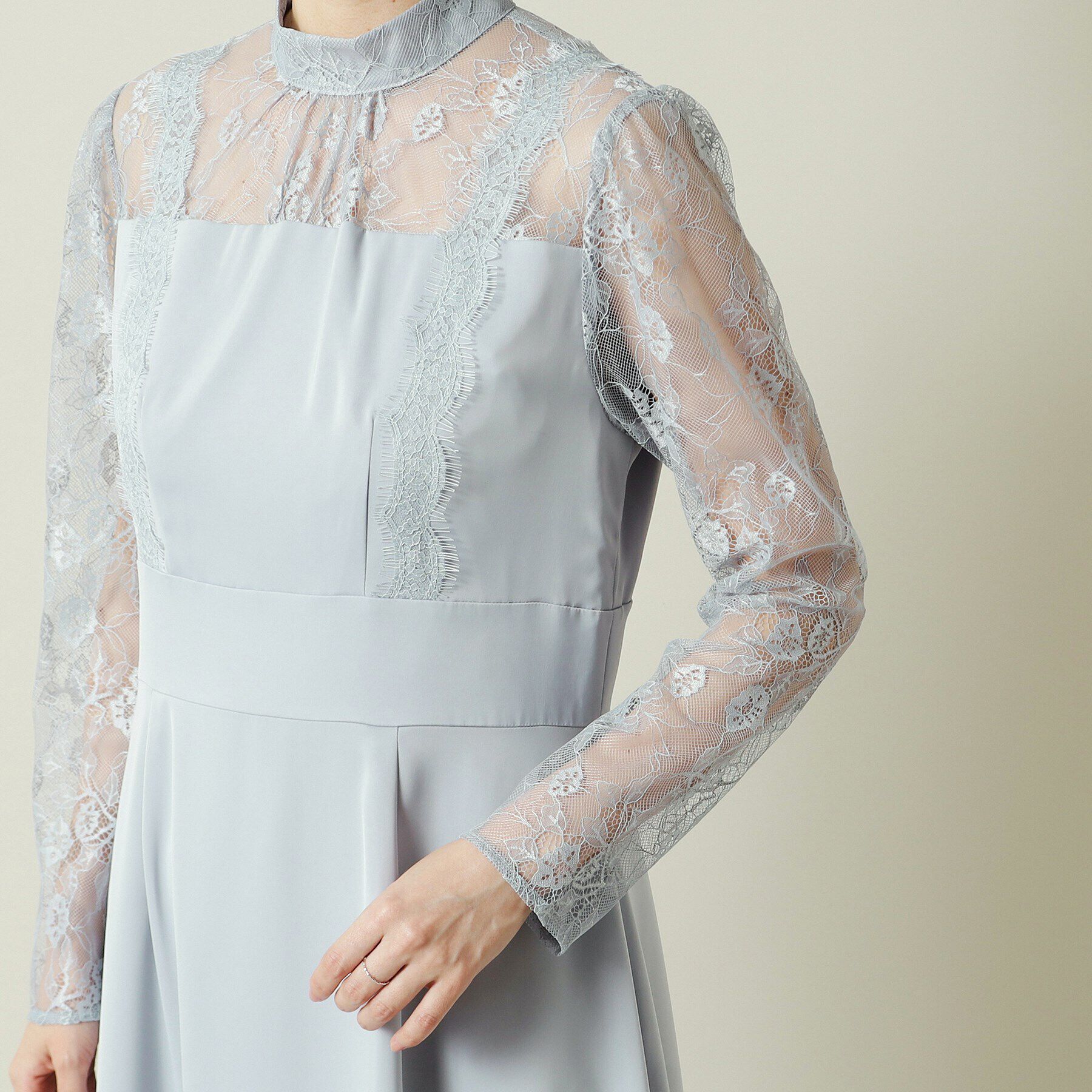 ITS&rsquo;DEMO「【結婚式・パーティに】サテン&times;レースワンピース＜ドレスコレクション＞」|ワンピース|