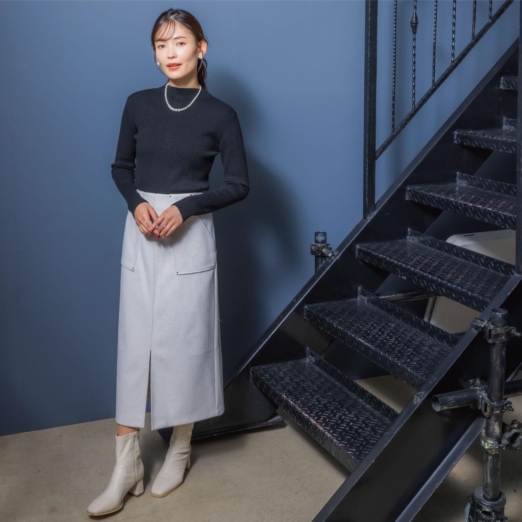 ITS&rsquo;DEMO「【洗濯機OK】カットメルトンタイトスカート」|スカート|