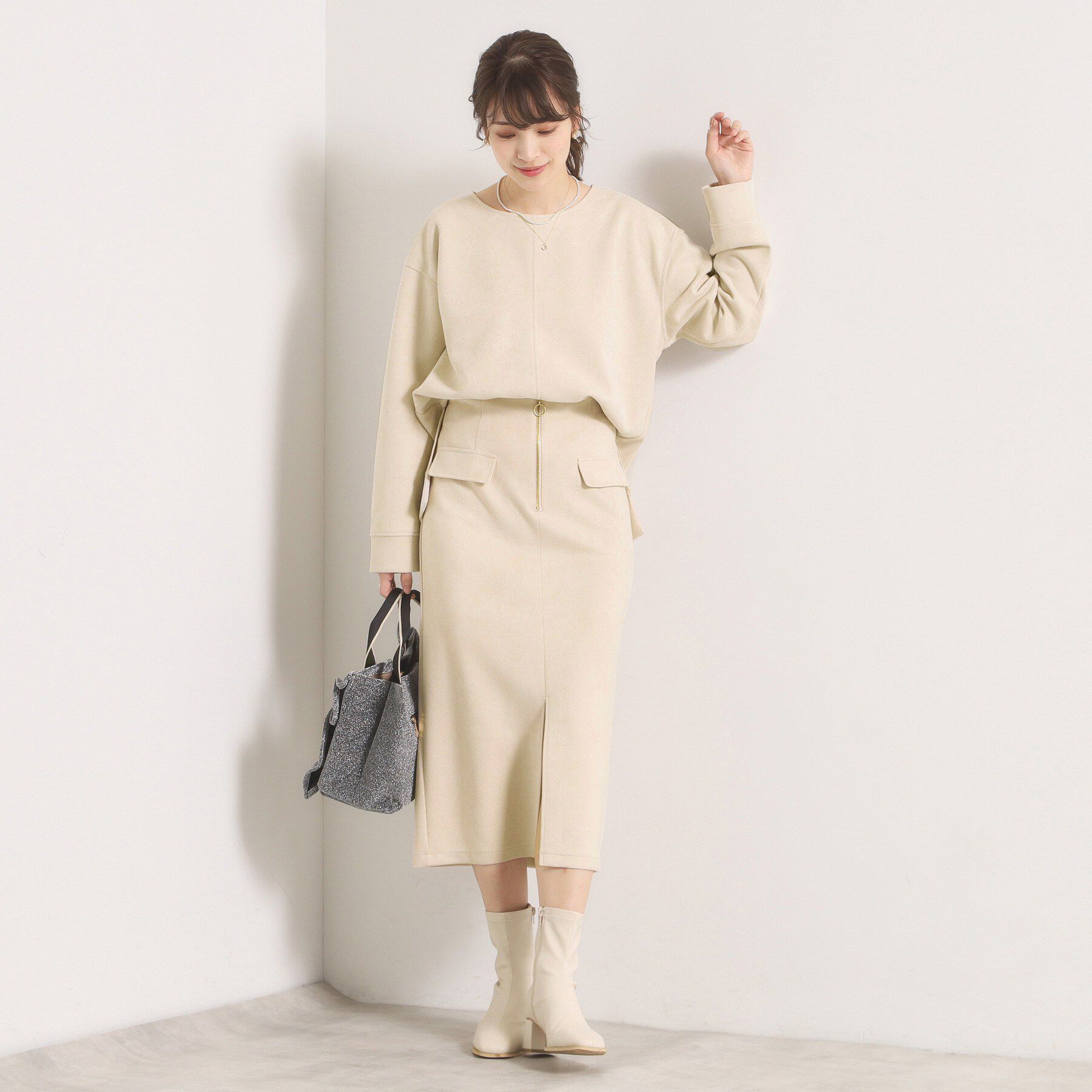 ITS&rsquo;DEMO「【セットアップ可／手洗い可】カットスエードプルオーバー」|Tシャツ・カットソー|