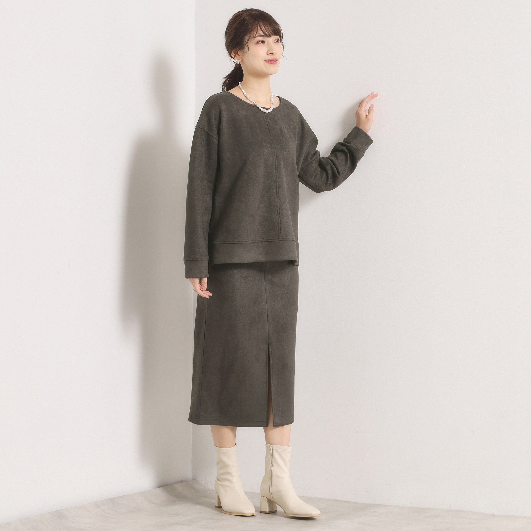 ITS&rsquo;DEMO「【セットアップ可／手洗い可】カットスエードプルオーバー」|Tシャツ・カットソー|