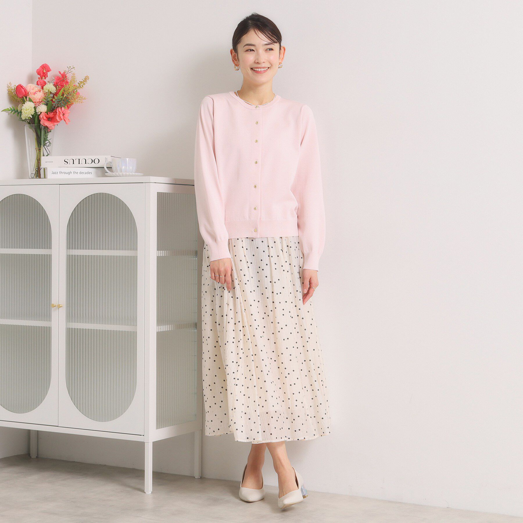 ITS&rsquo;DEMO「【縮みに強い／毛玉防止／洗濯機OK】タフニットクルーカーディガン」|カーディガン|