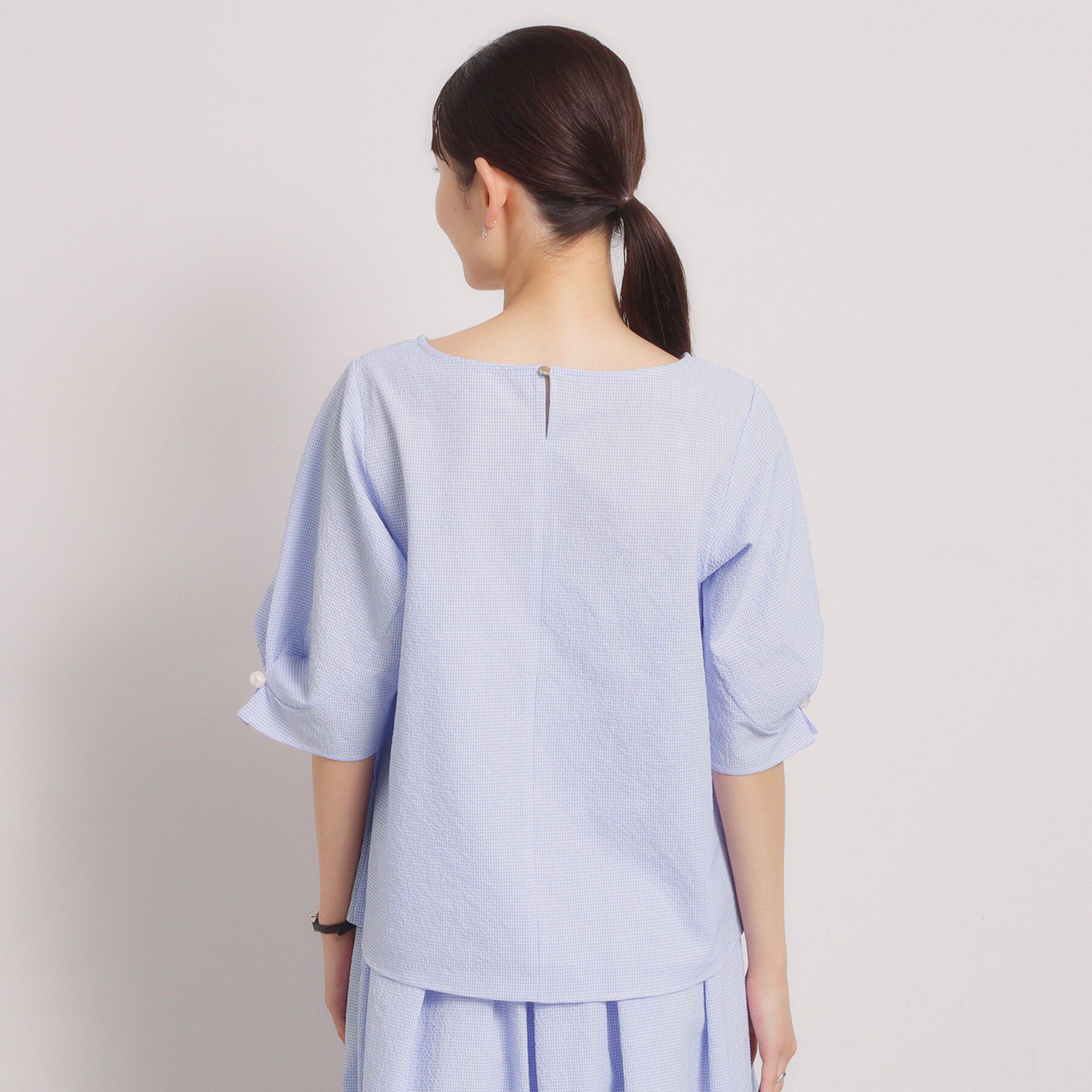 ITS&rsquo;DEMO「【手洗い可／セットアップ可】サッカーブラウス」|シャツ・ブラウス|