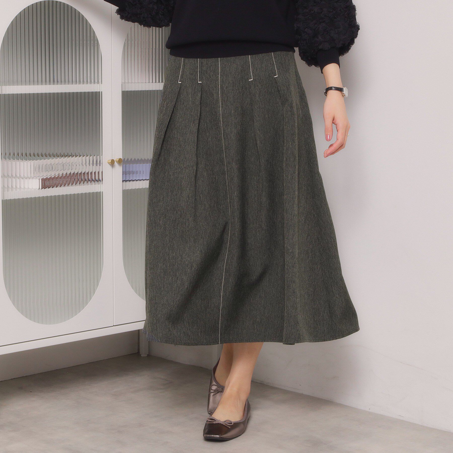 ITS&rsquo;DEMO「【洗濯機OK】デニム風スカート」|スカート|