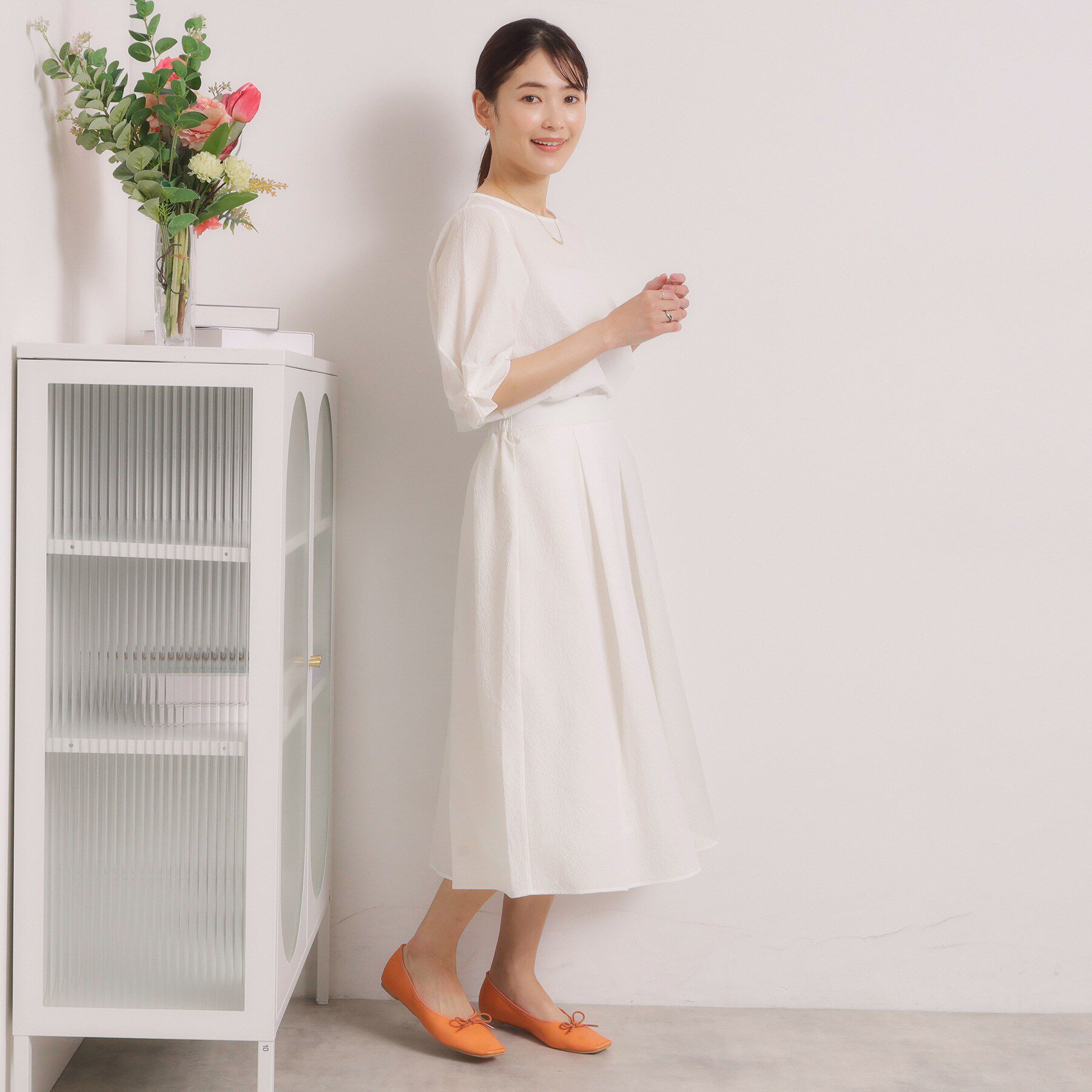 ITS&rsquo;DEMO「【手洗い可／セットアップ可】サッカースカート」|スカート|