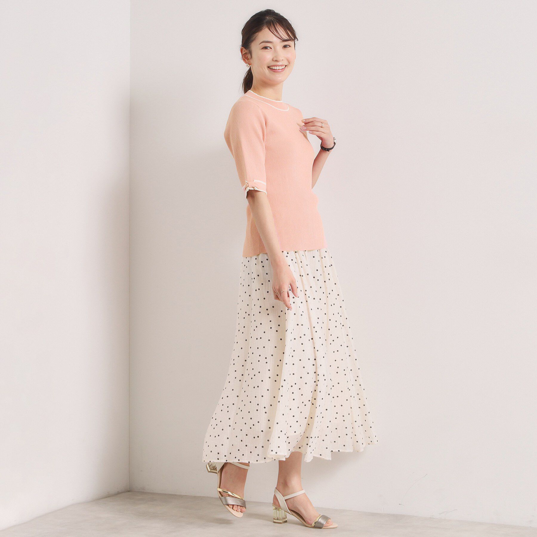 ITS&rsquo;DEMO「【手洗い可】袖口リボンニット」|ニット・セーター|