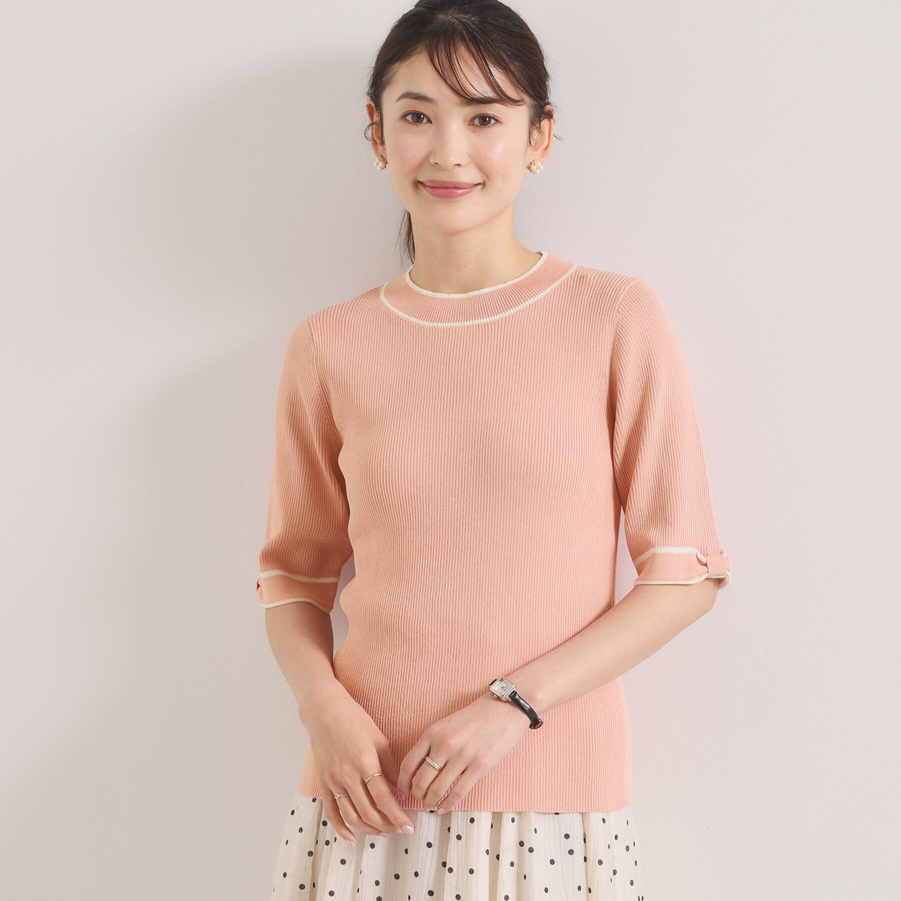 ITS&rsquo;DEMO「【手洗い可】袖口リボンニット」|ニット・セーター|